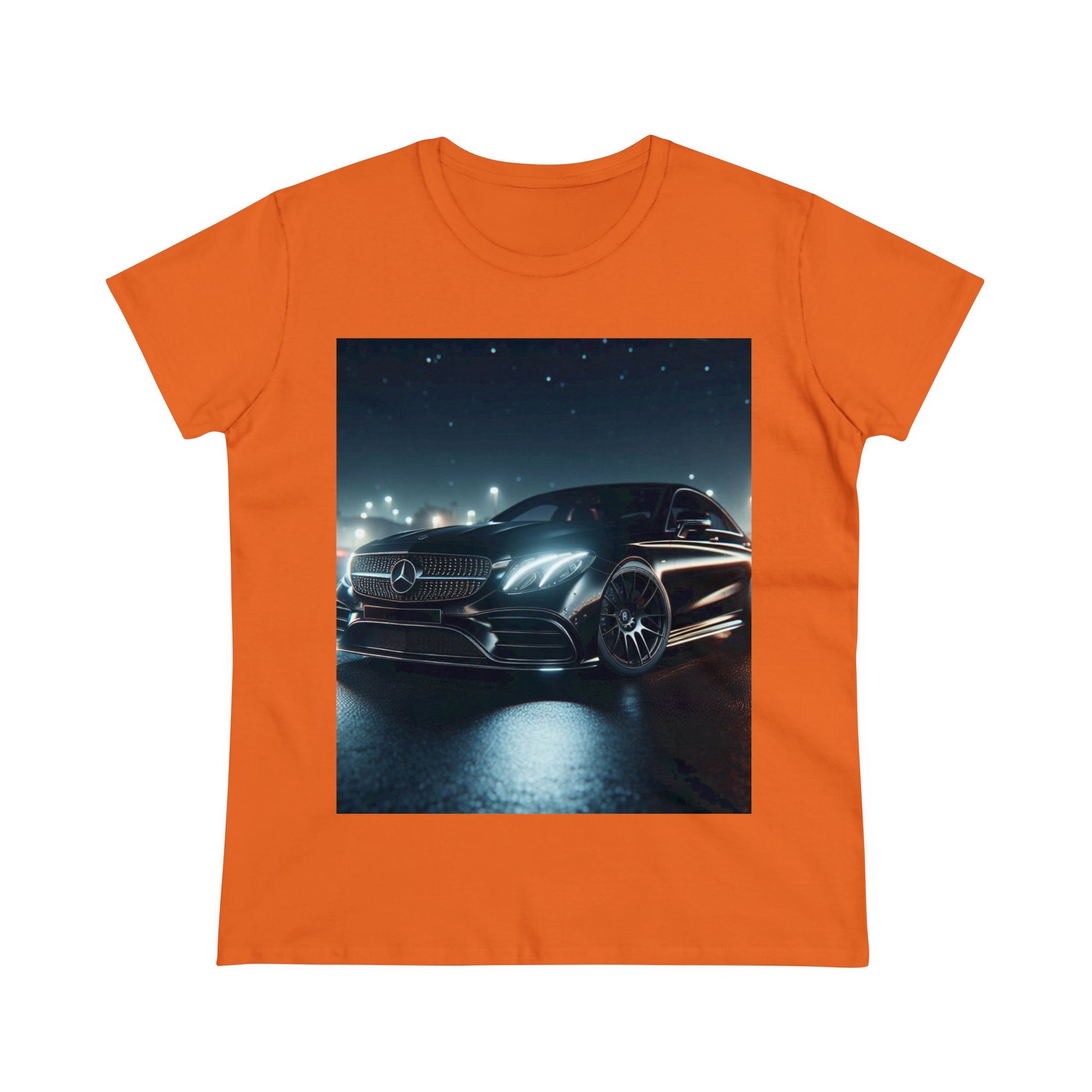 Black Mercedes T-Shirt T-Shirt Printify Orange S