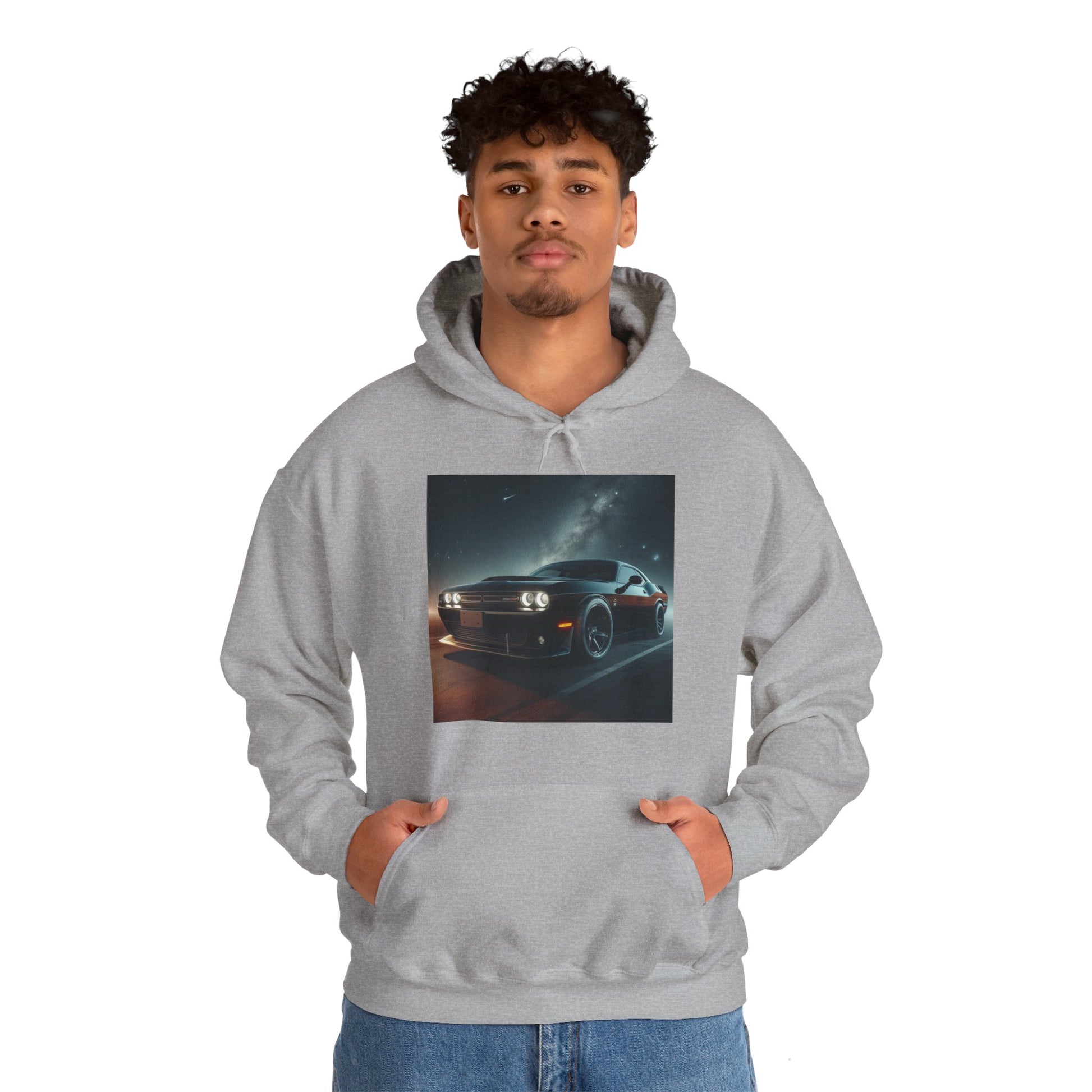 Black Challenger Hoodie Hoodie Printify