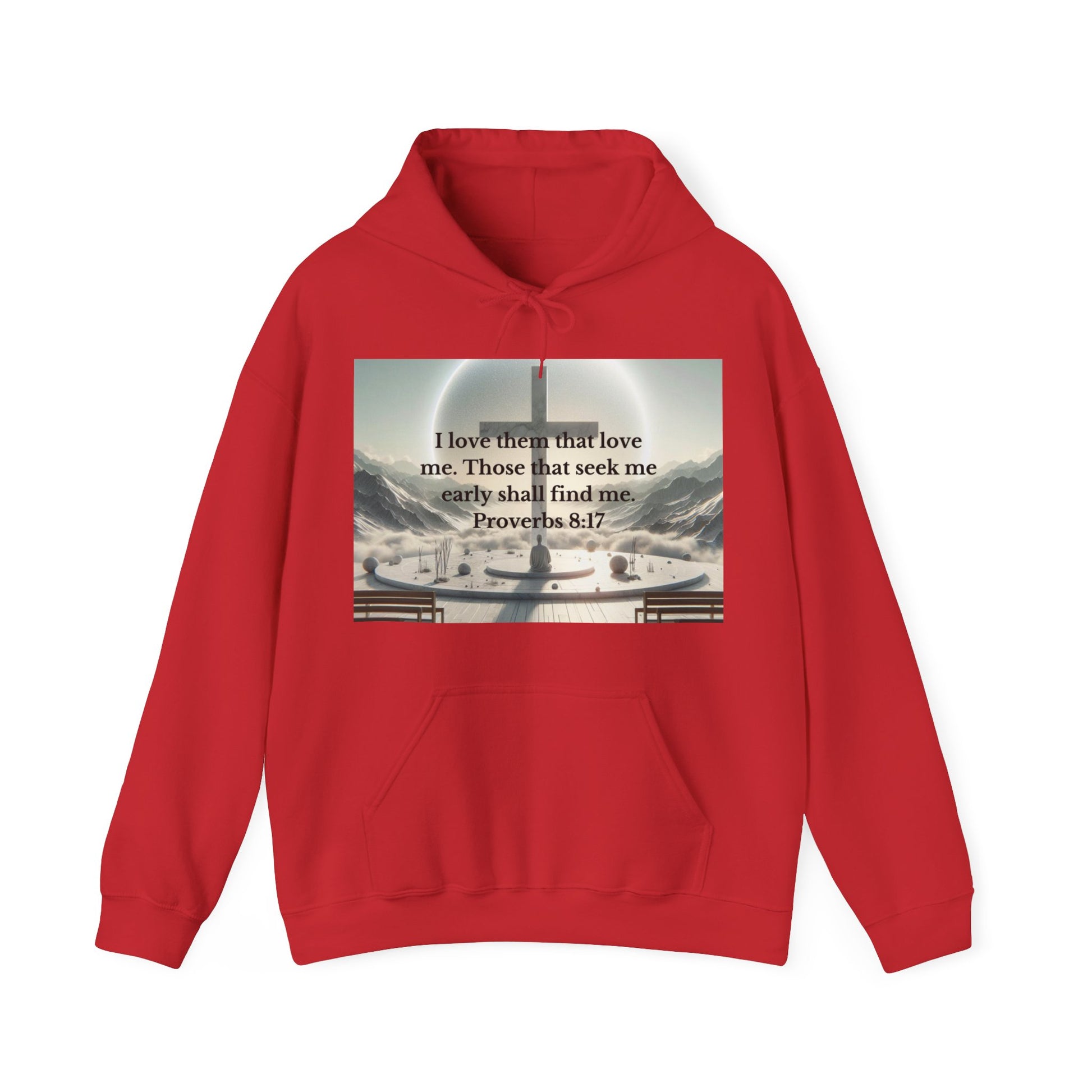 Proverbs 8:17 Hoodie Hoodie Printify Red S
