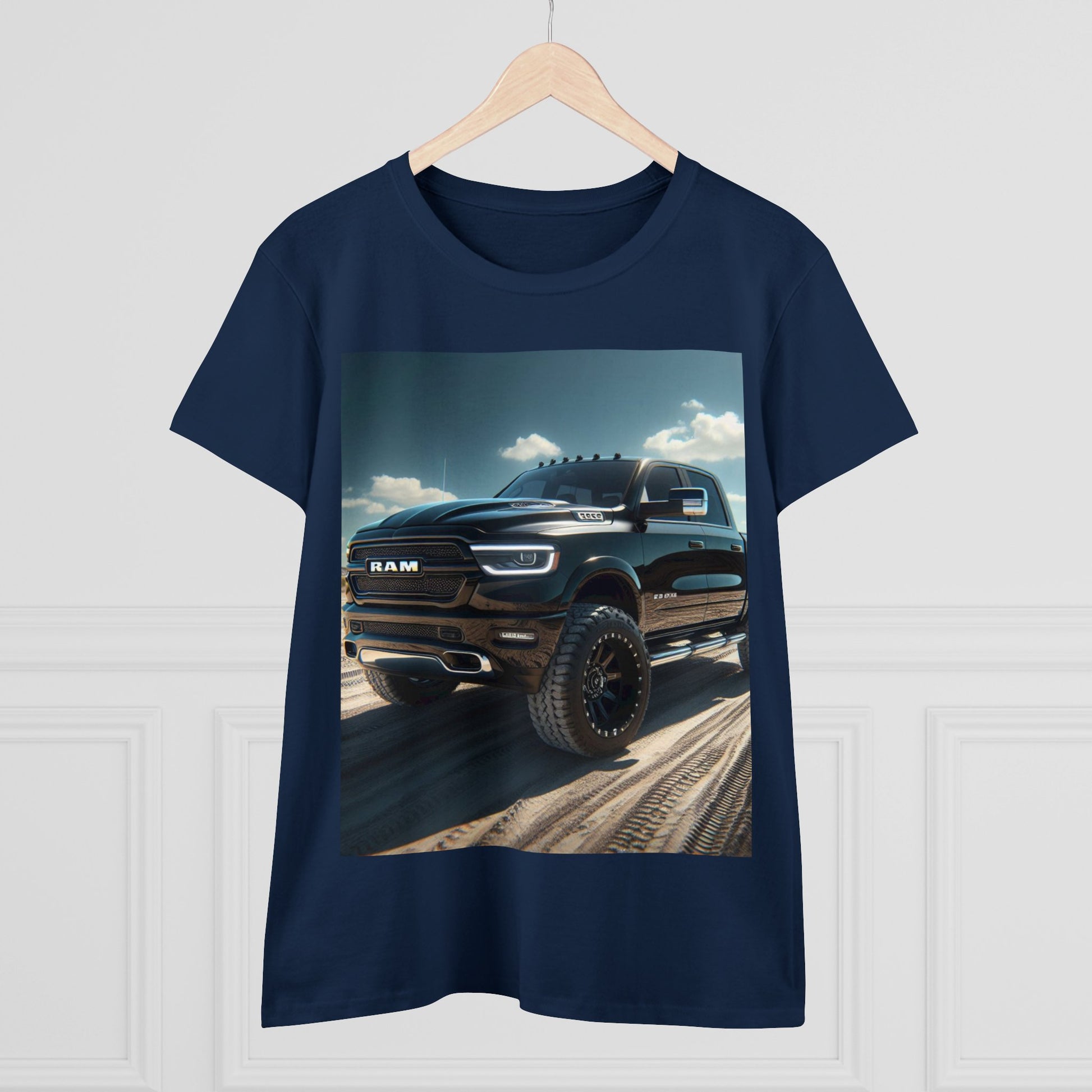 Black Dodge Ram T-Shirt T-Shirt Printify