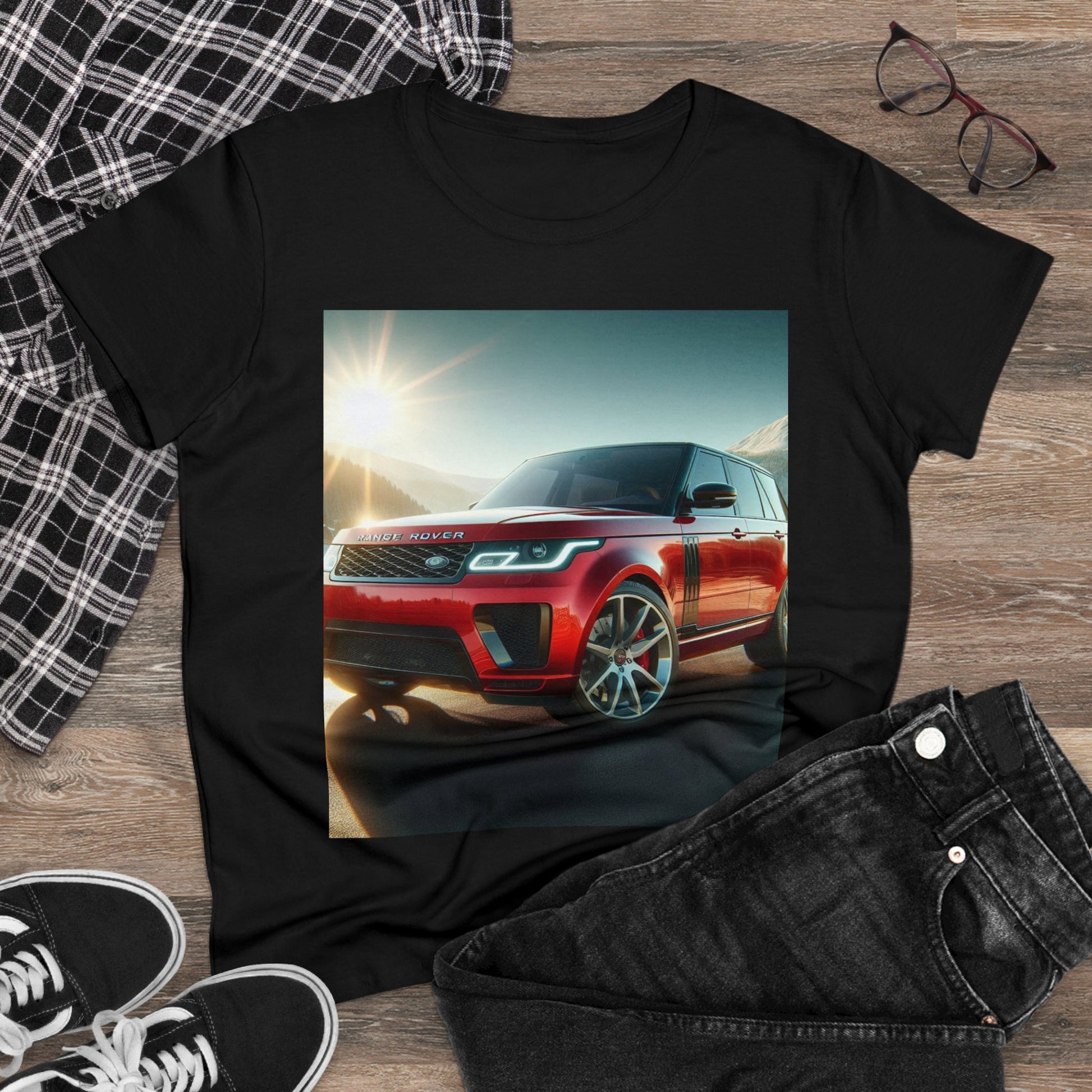 Red Range Rover T-Shirt T-Shirt Printify