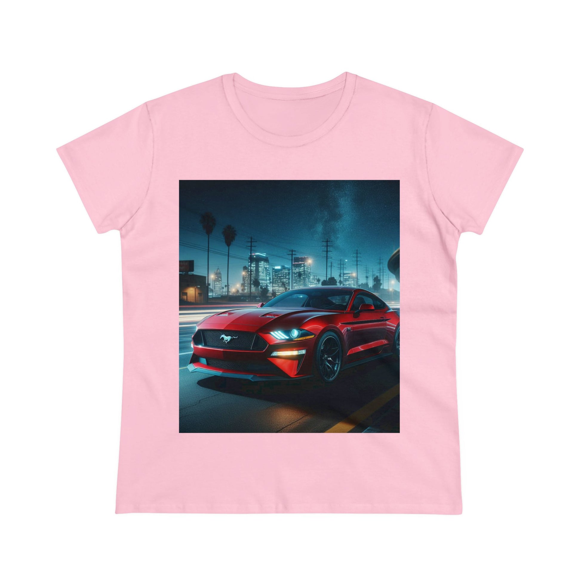 Red Mustang T-Shirt T-Shirt Printify Light Pink S