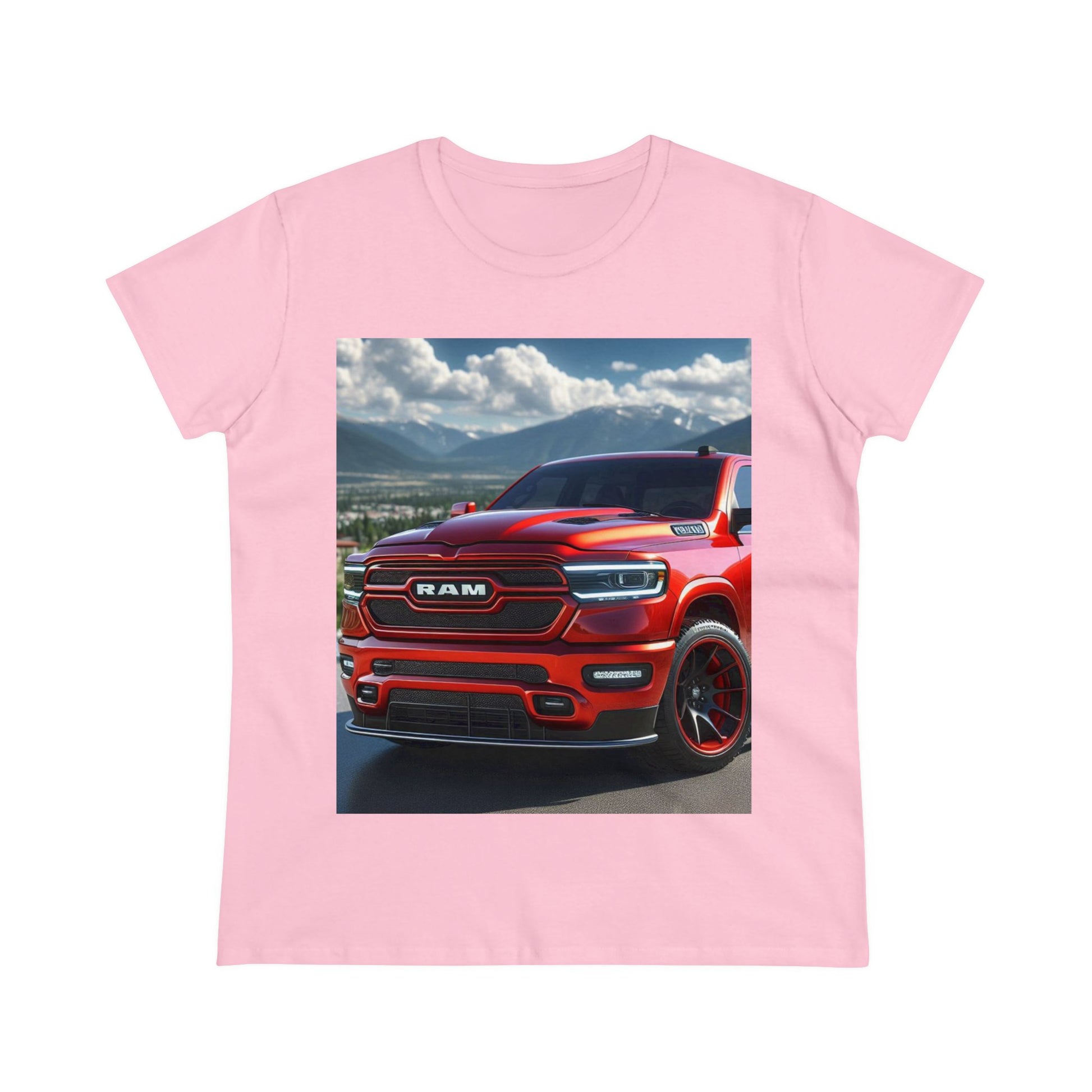 Red Dodge Ram T-Shirrt T-Shirt Printify Light Pink S