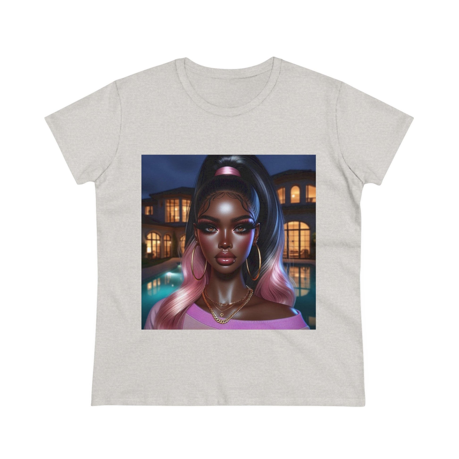 Pink at Night T-Shirt T-Shirt Printify Ash S