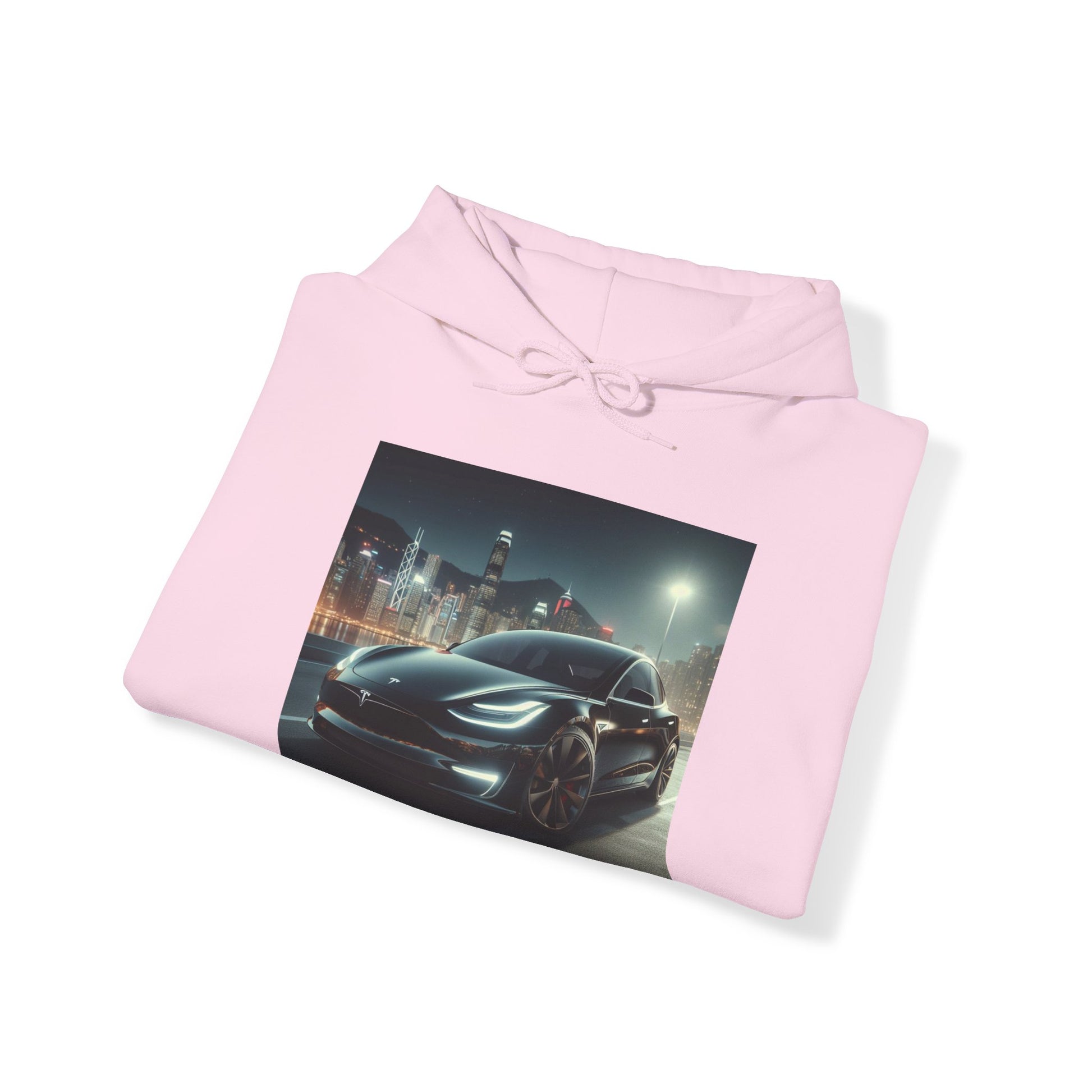 Black Tesla Hoodie Hoodie Printify