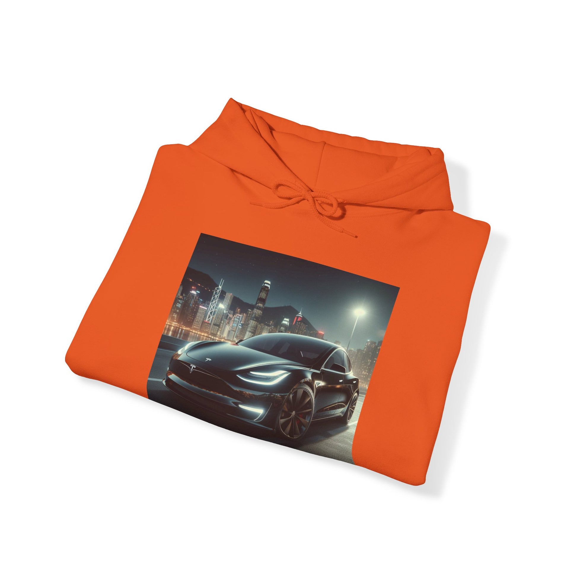 Black Tesla Hoodie Hoodie Printify