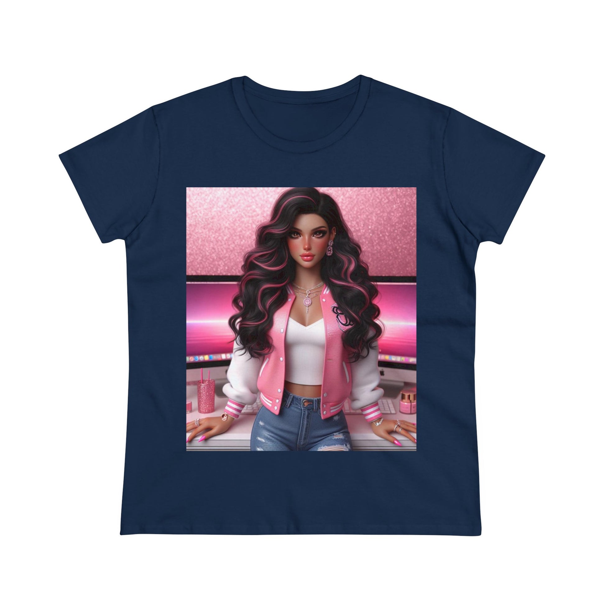Pink Everything T-Shirt T-Shirt Printify Navy S