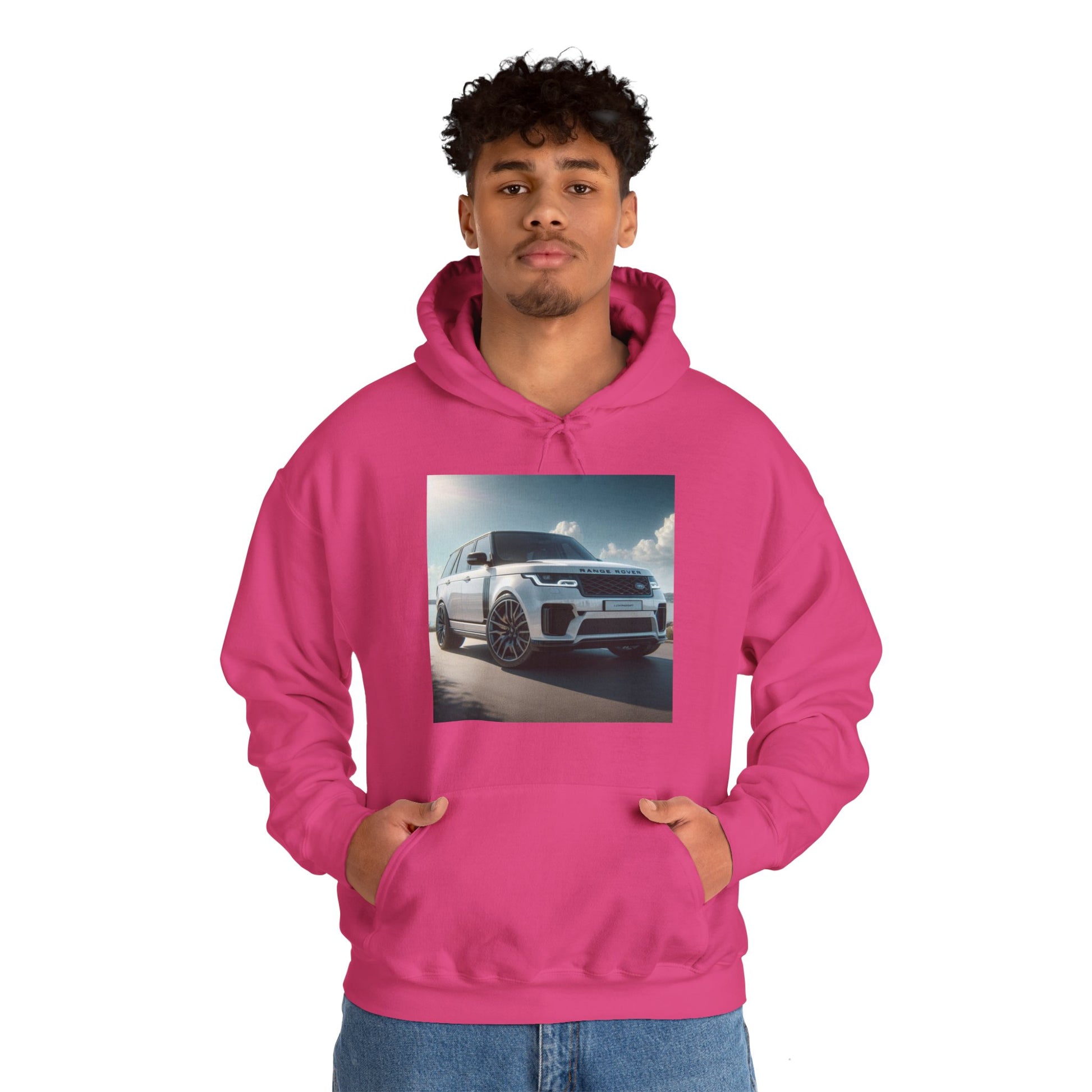 White Range Rover Hoodie Hoodie Printify