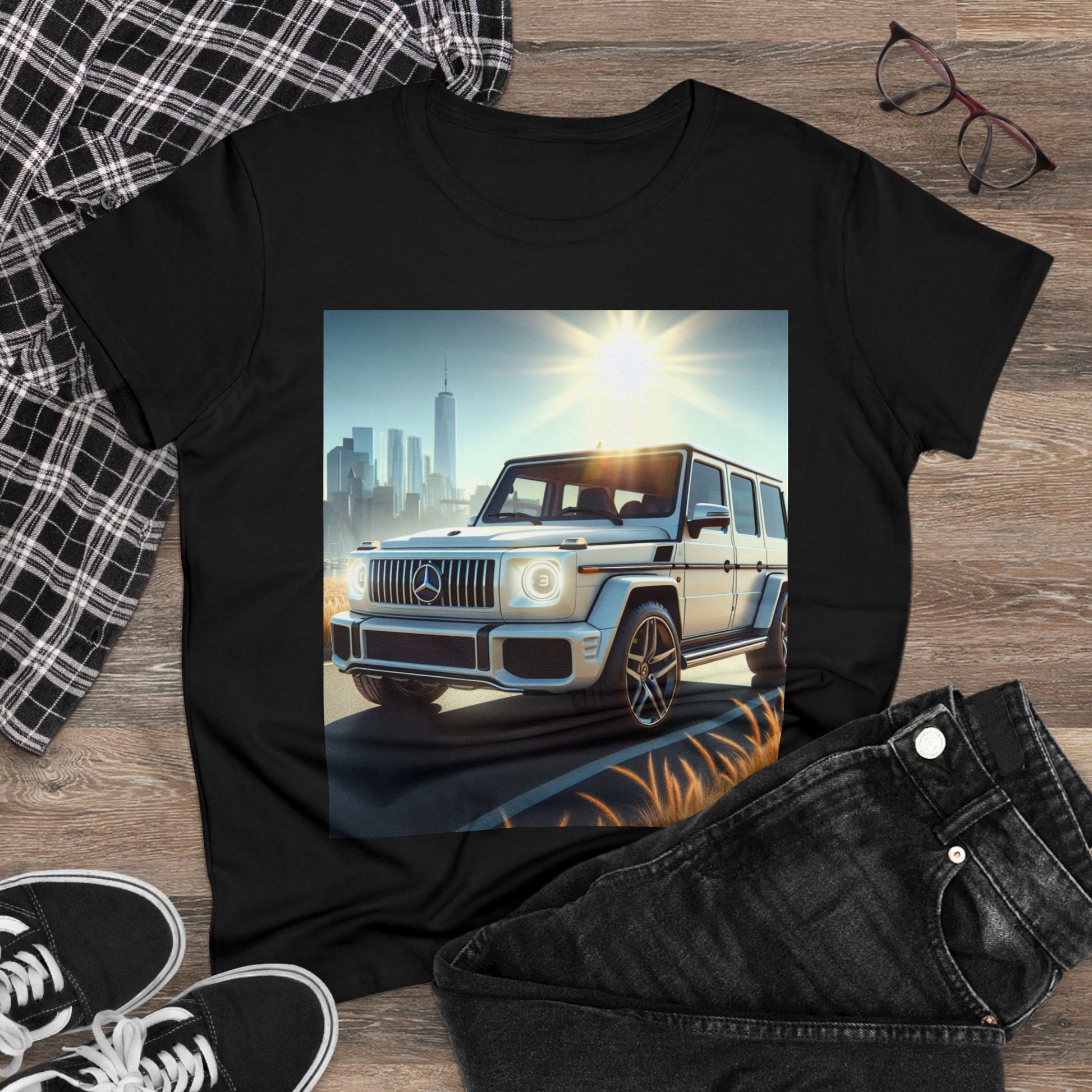 White G-Wagon T-Shirt T-Shirt Printify