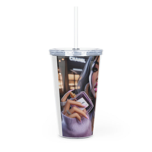 Chanel Please Tumbler with Straw Mug Printify