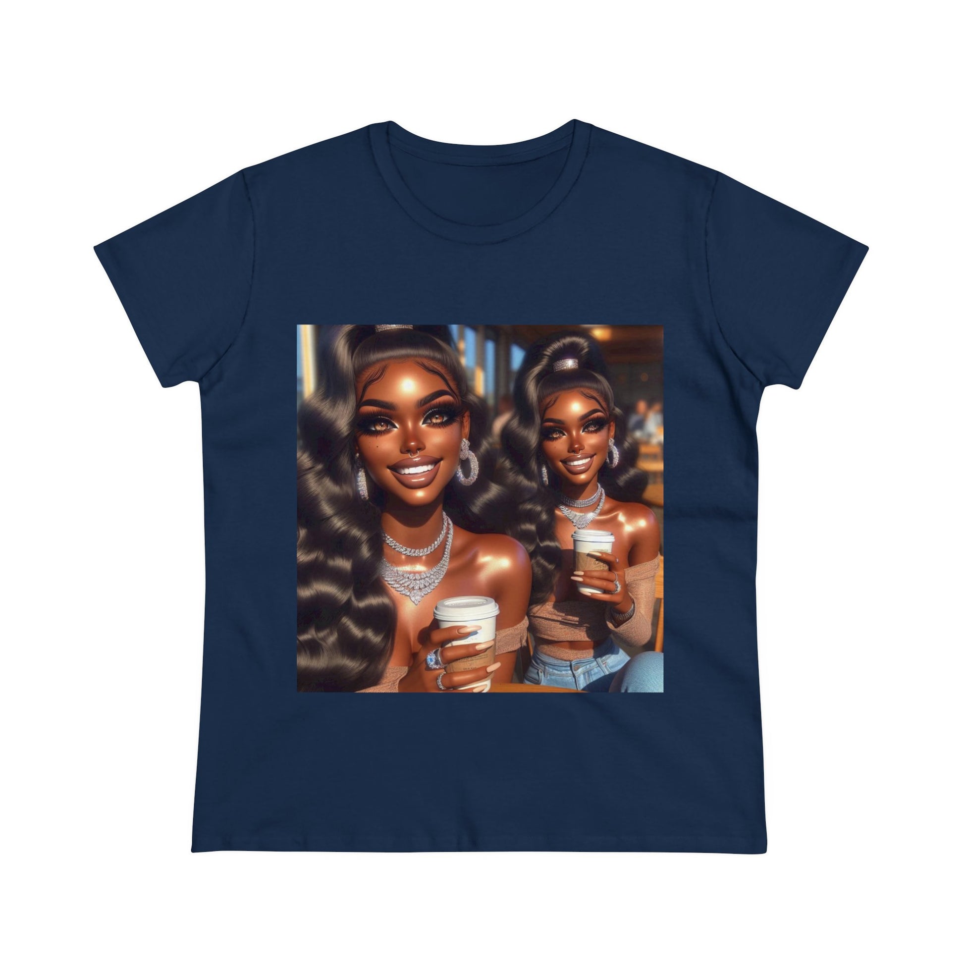 Coffee Baddies T-Shirt T-Shirt Printify Navy S