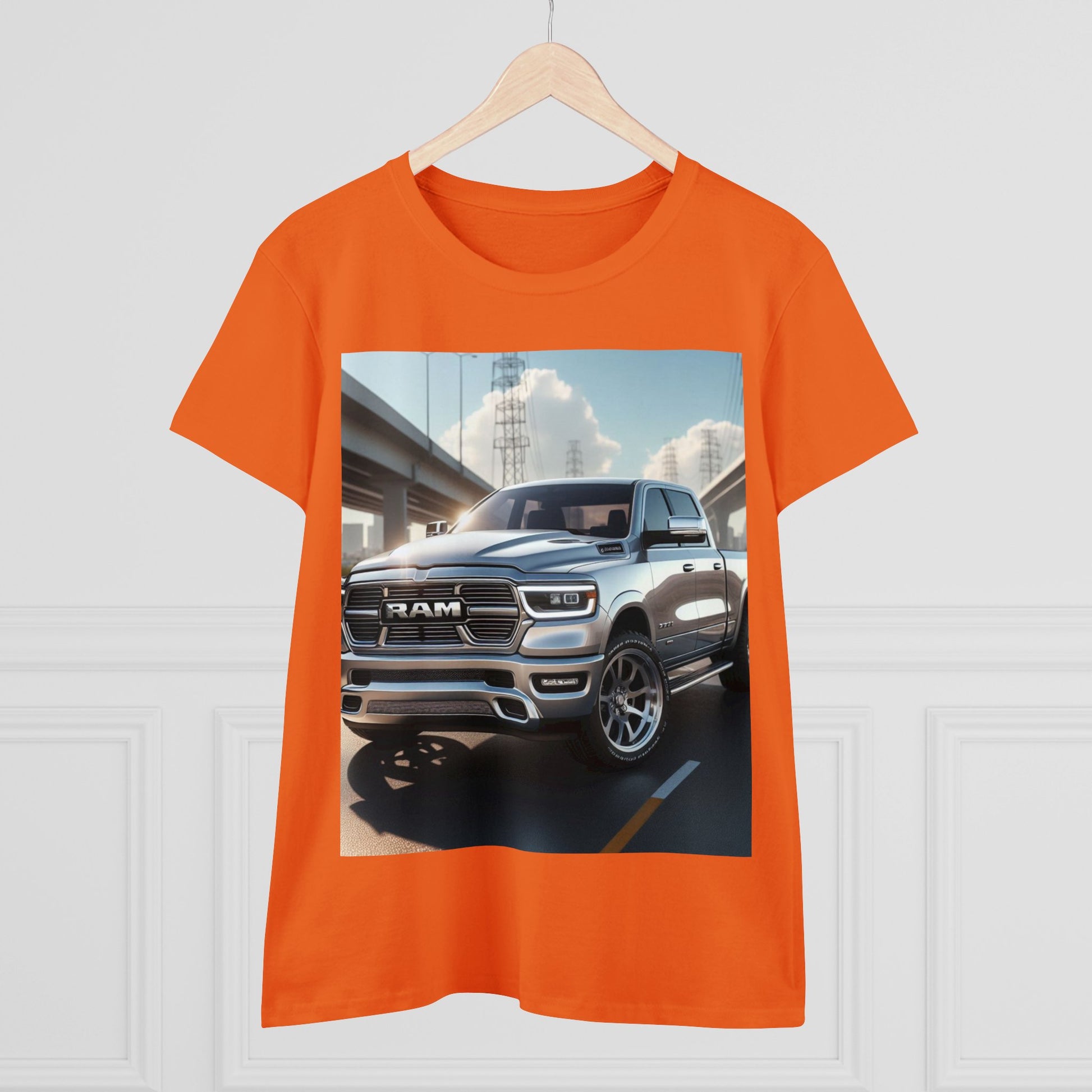 Silver Dodge Ram T-Shirt T-Shirt Printify