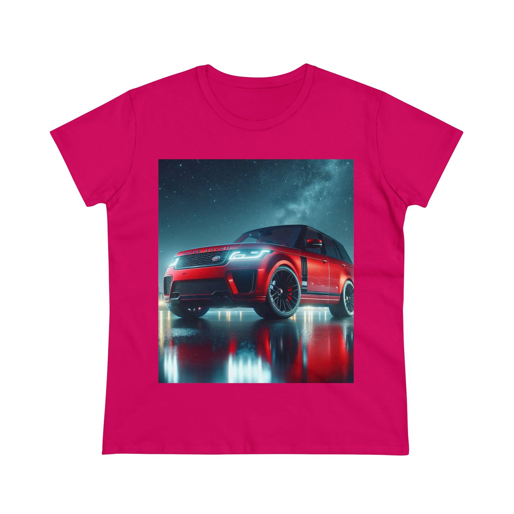 Red Range Rover T-Shirt T-Shirt Printify Heliconia S