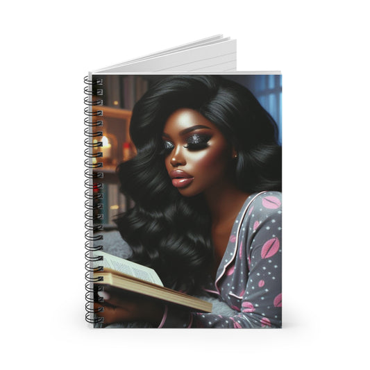 Late Night Book Spiral Notebook Paper products Printify