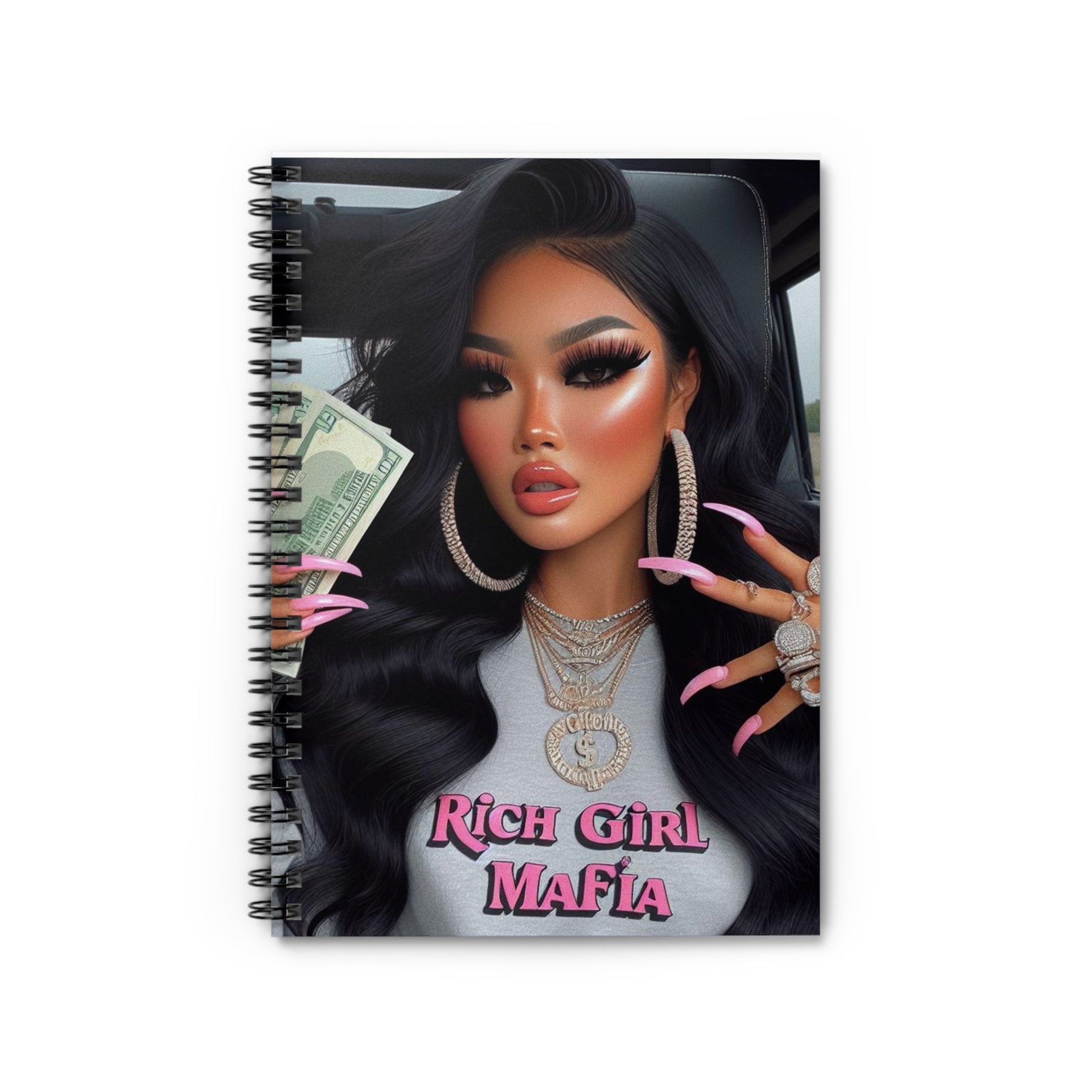 Rich Girl Mafia Spiral Notebook Paper products Printify One Size