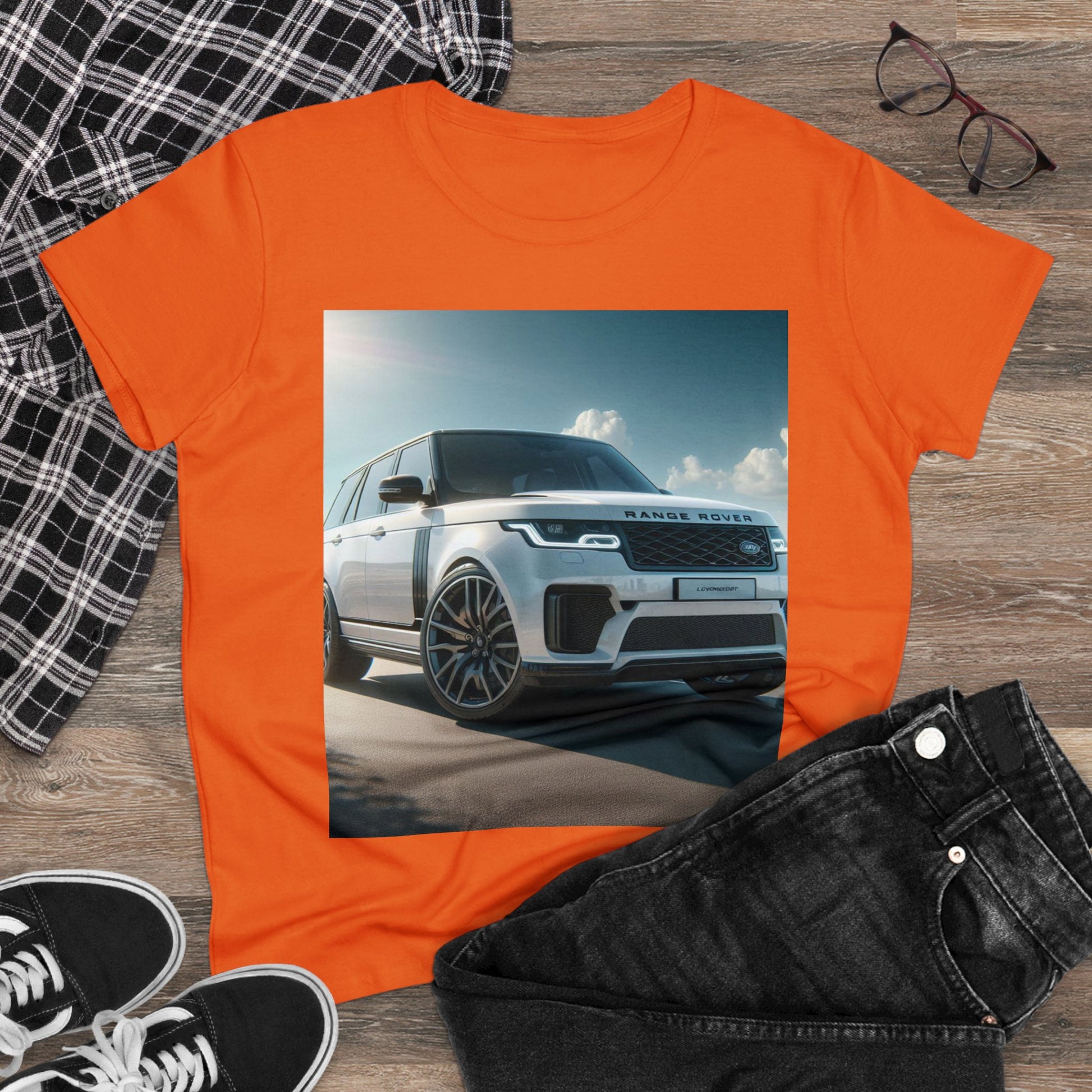 White Range Rover T-Shirt T-Shirt Printify
