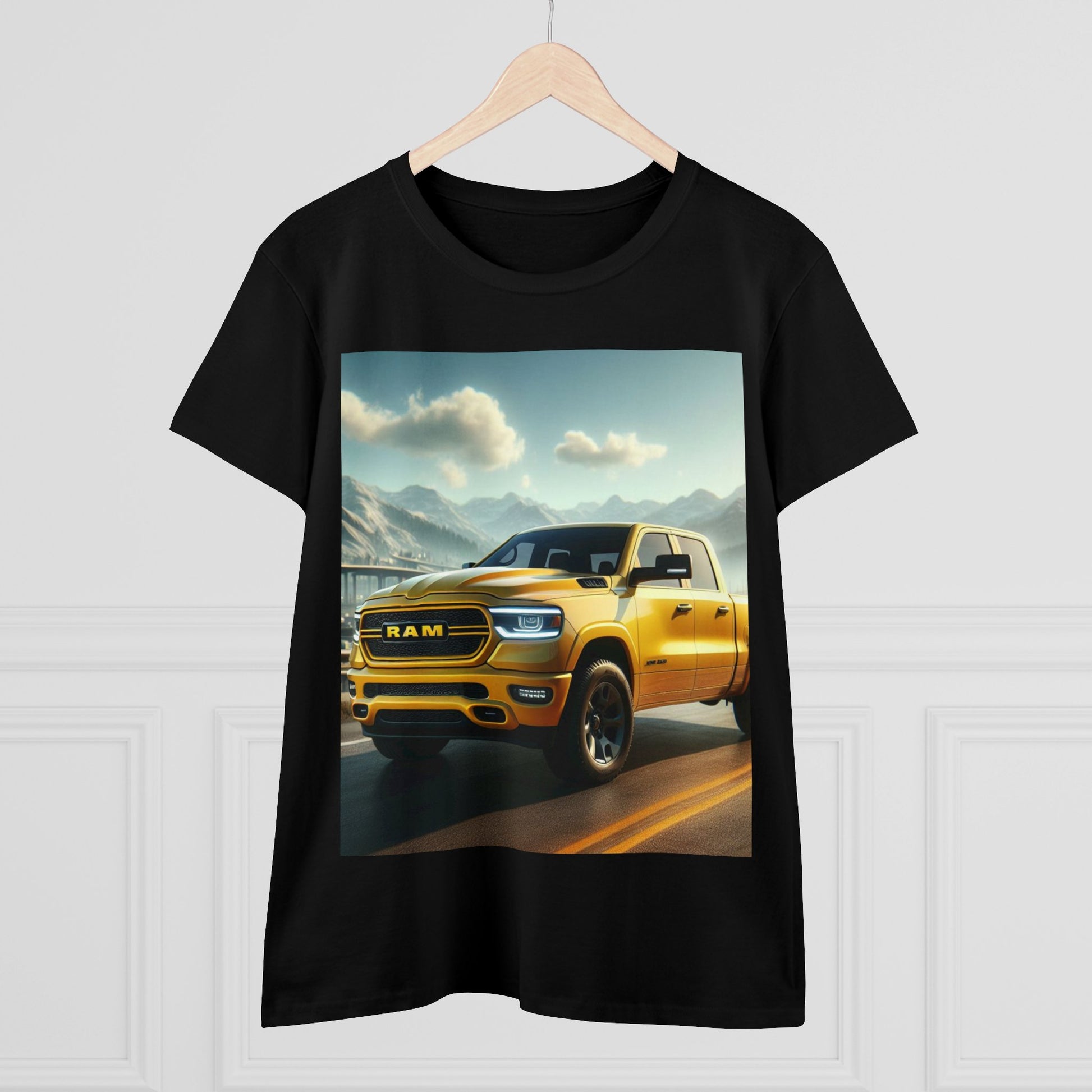 Yellow Dodge Ram T-Shirt T-Shirt Printify