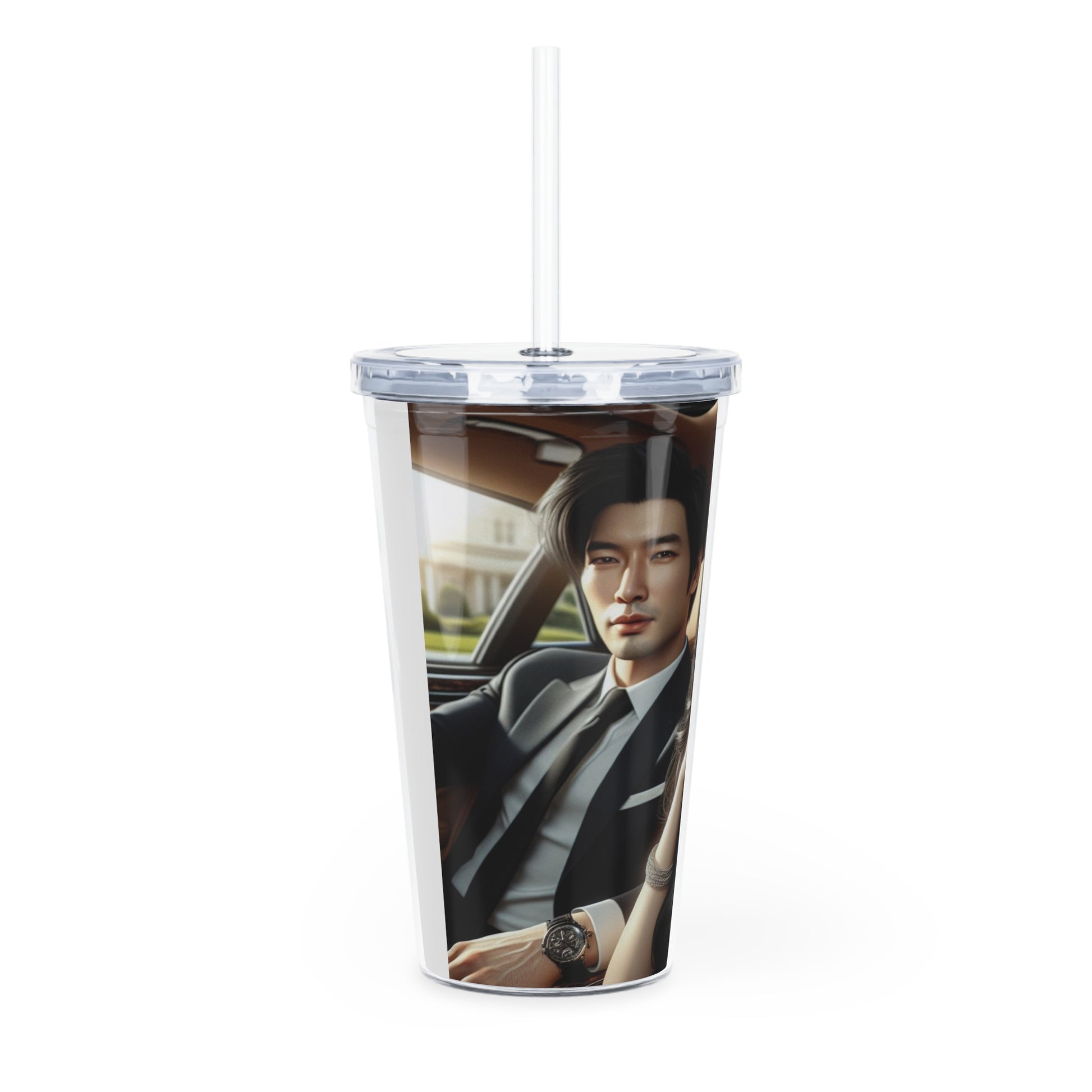 Elegant Drive Tumbler with Straw Mug Printify