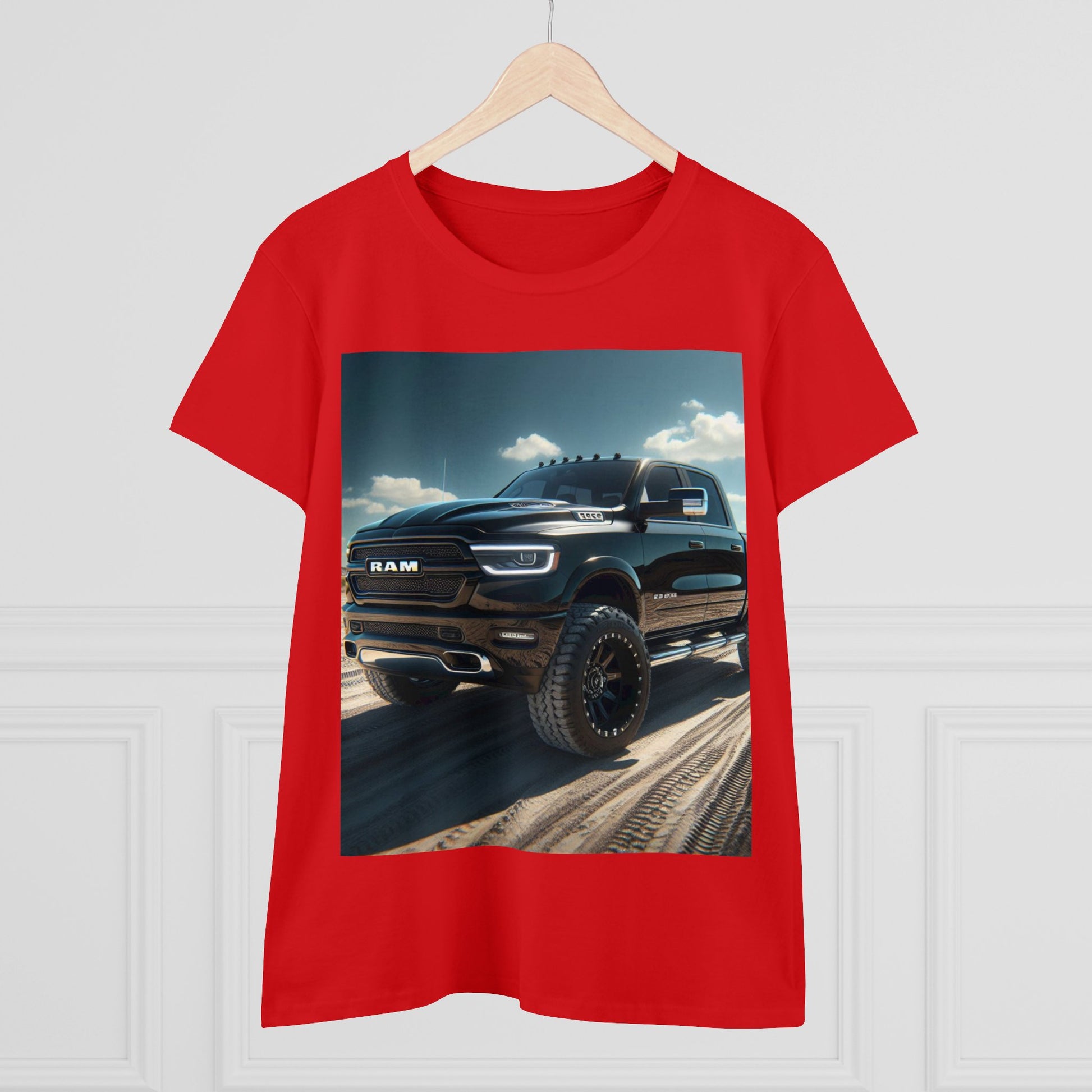 Black Dodge Ram T-Shirt T-Shirt Printify