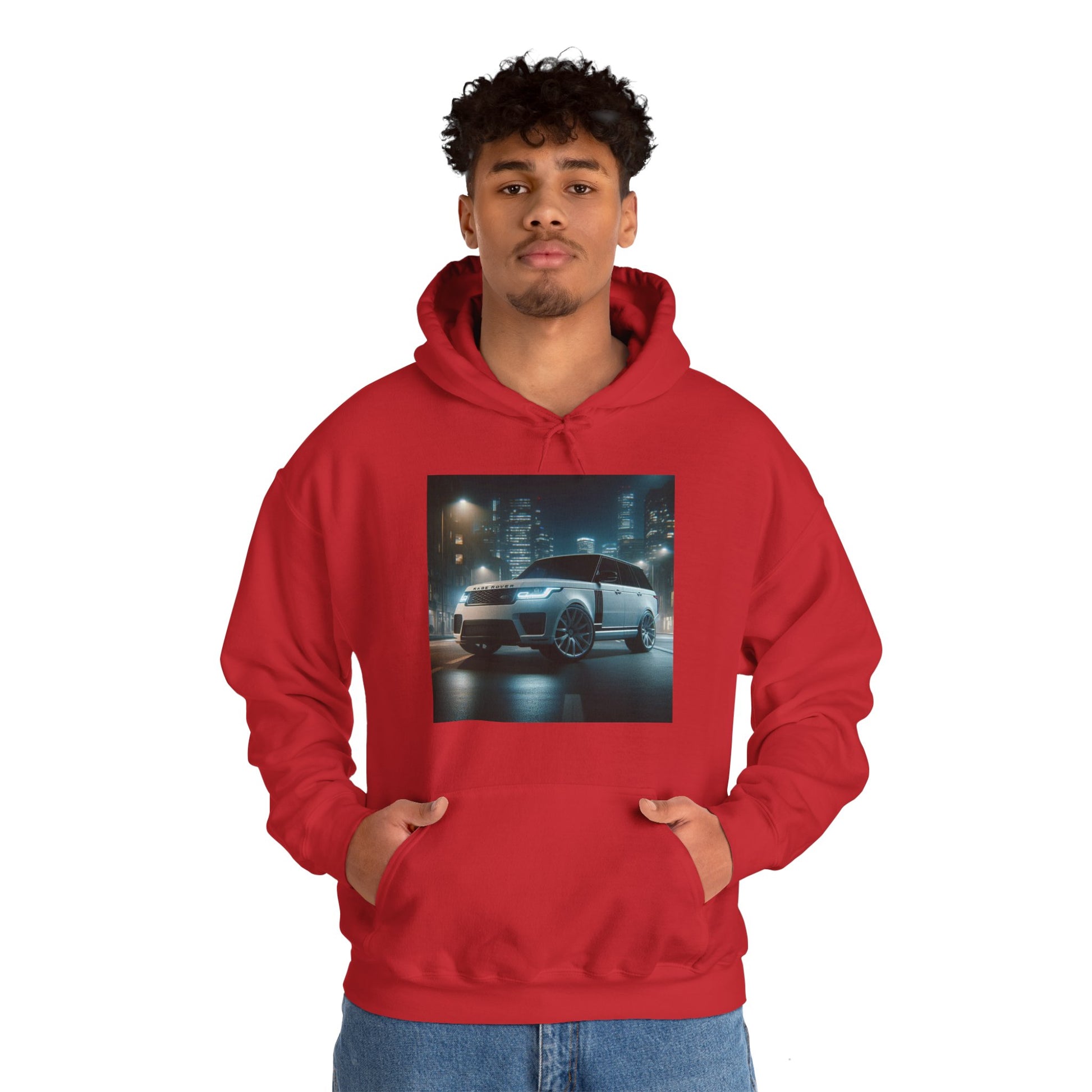 White Range Rover Hoodie Hoodie Printify