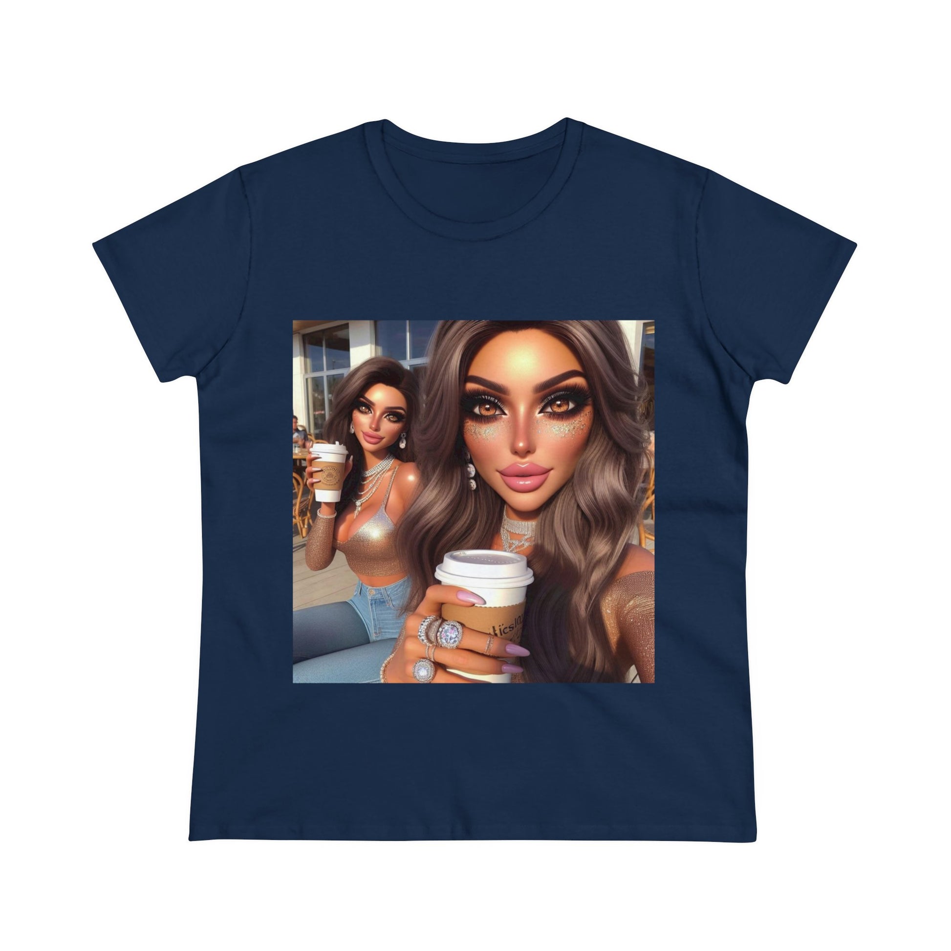 Coffee Baddies T-Shirt T-Shirt Printify Navy S