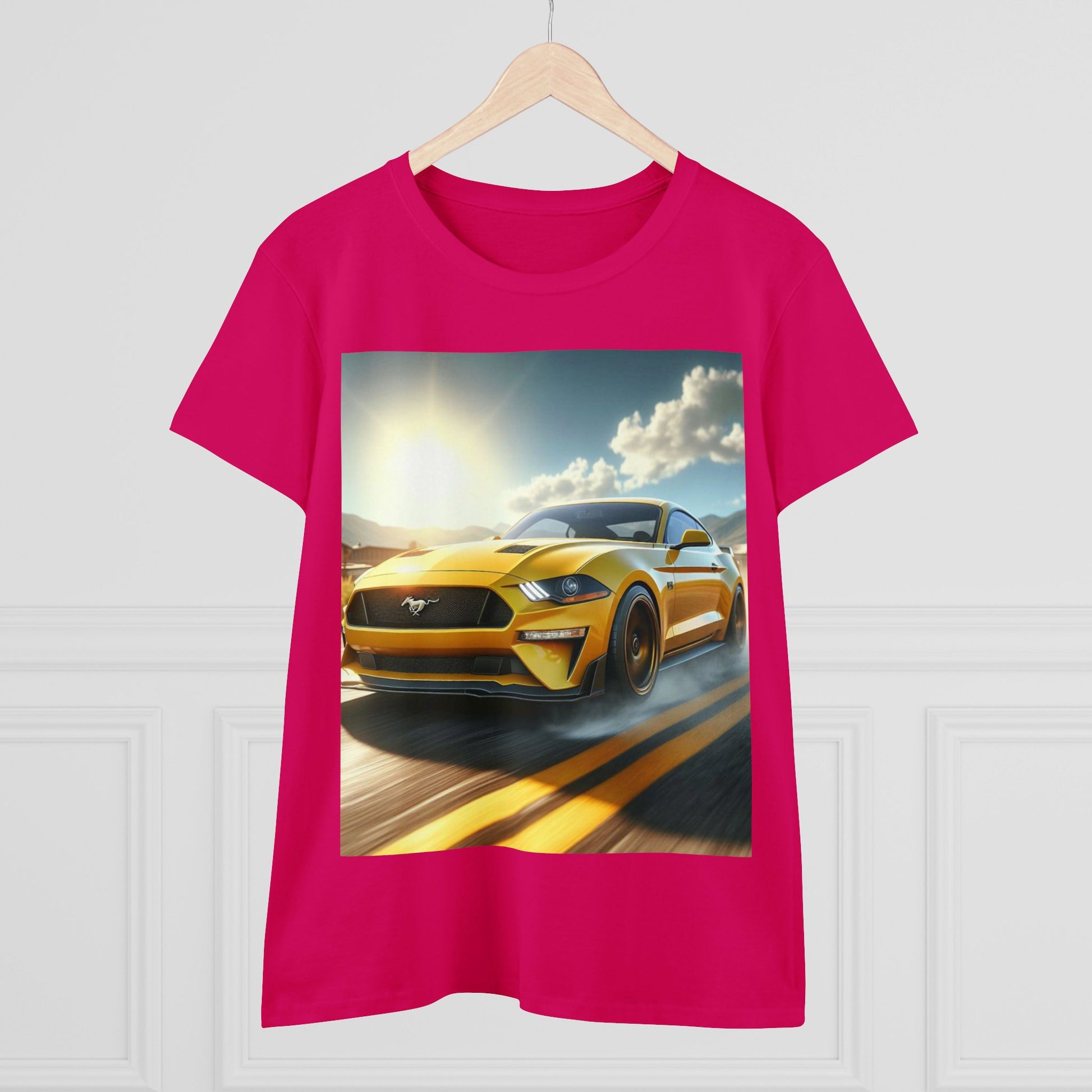 Yellow Mustang T-Shirt T-Shirt Printify