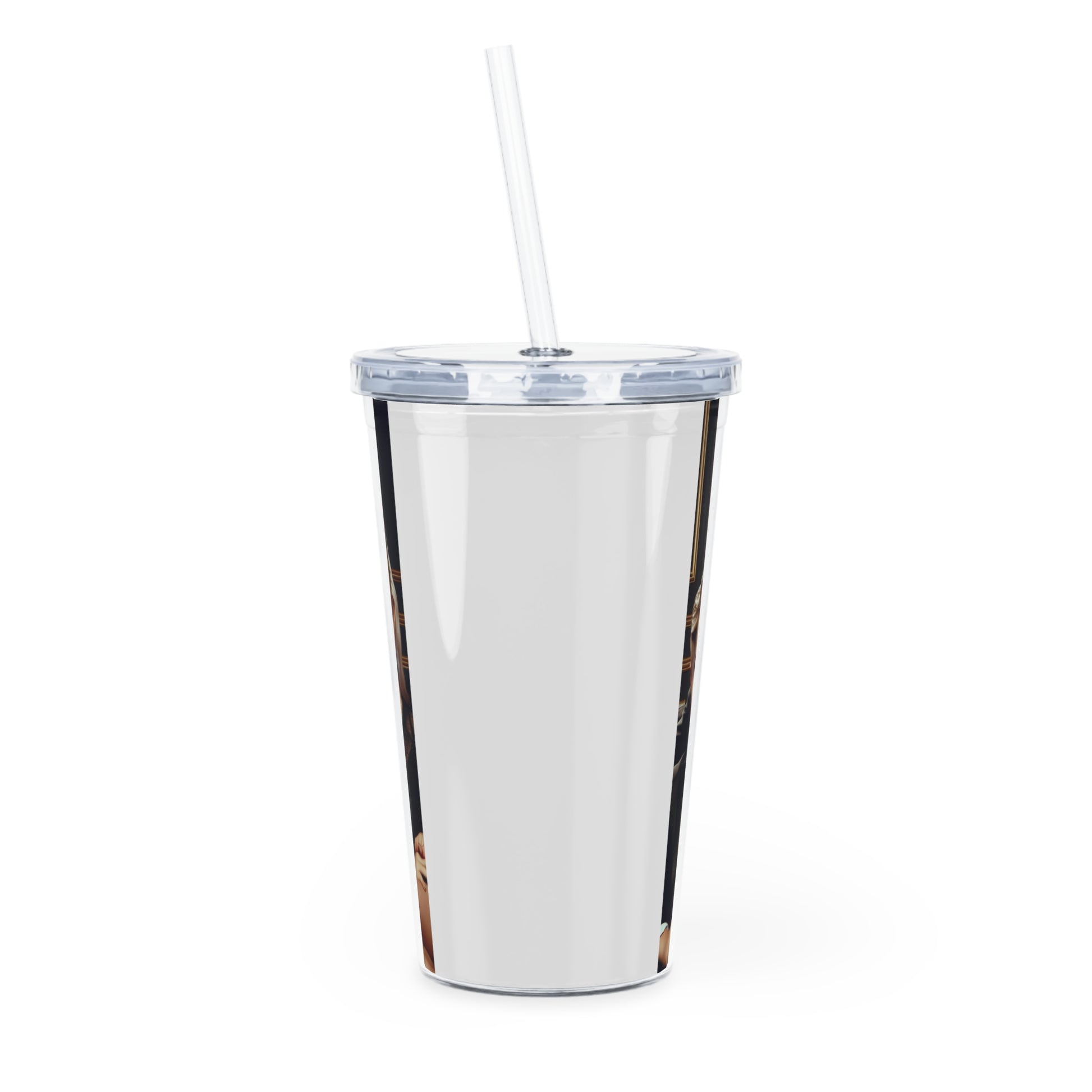 Family Portrait Tumbler with Straw Mug Printify