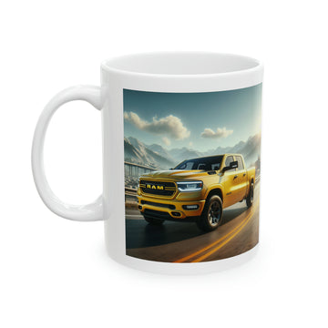 Yellow Dodge Ram Mug Mug Printify 11oz