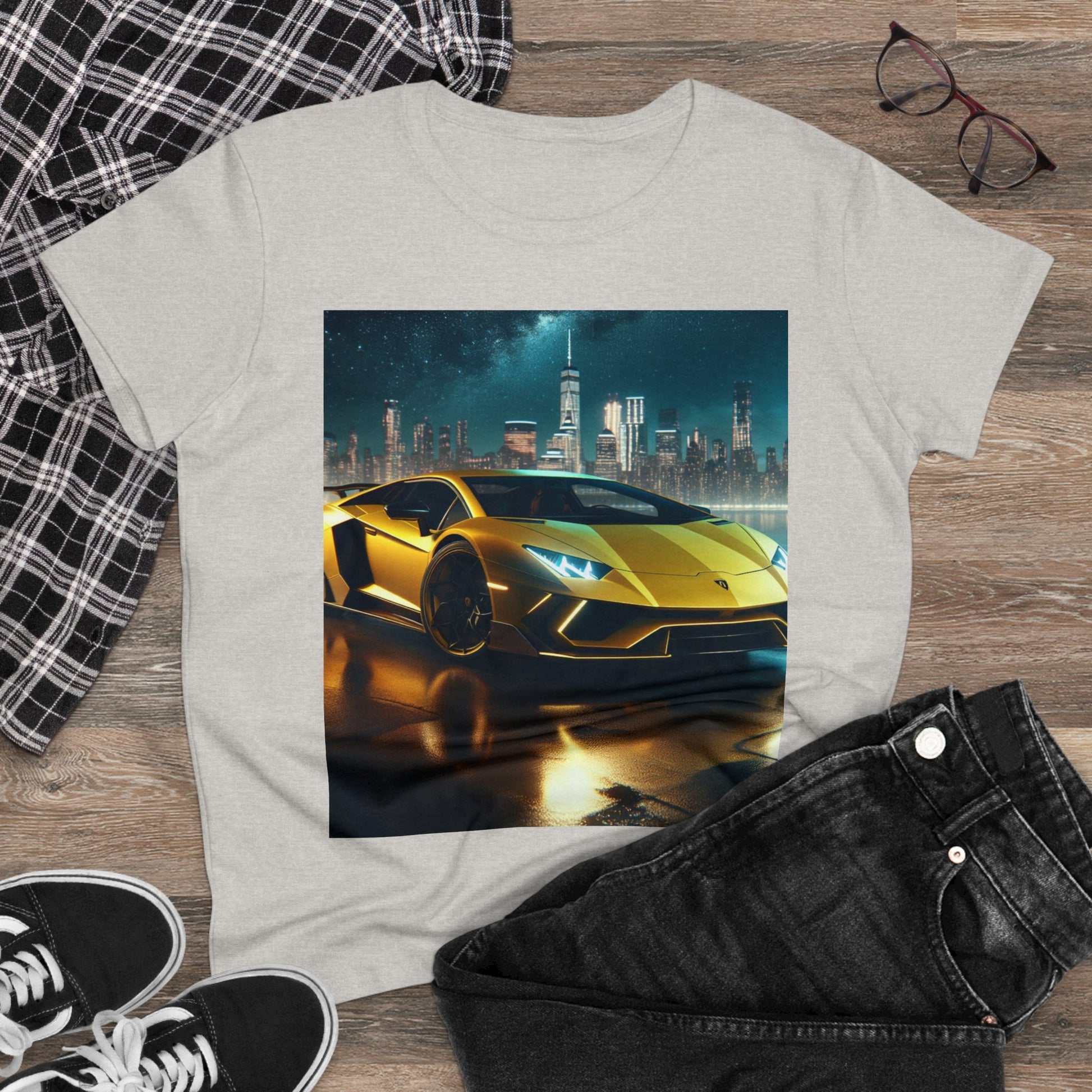Yellow Lamborghini T-Shirt T-Shirt Printify