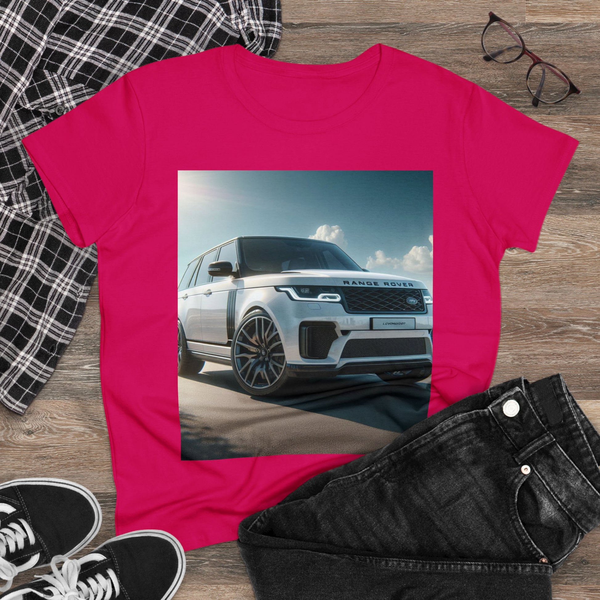 White Range Rover T-Shirt T-Shirt Printify