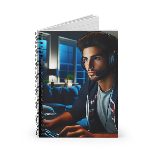 Game Time Spiral Notebook Paper products Printify