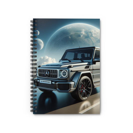 Silver G-Wagon Spiral Notebook Paper products Printify One Size