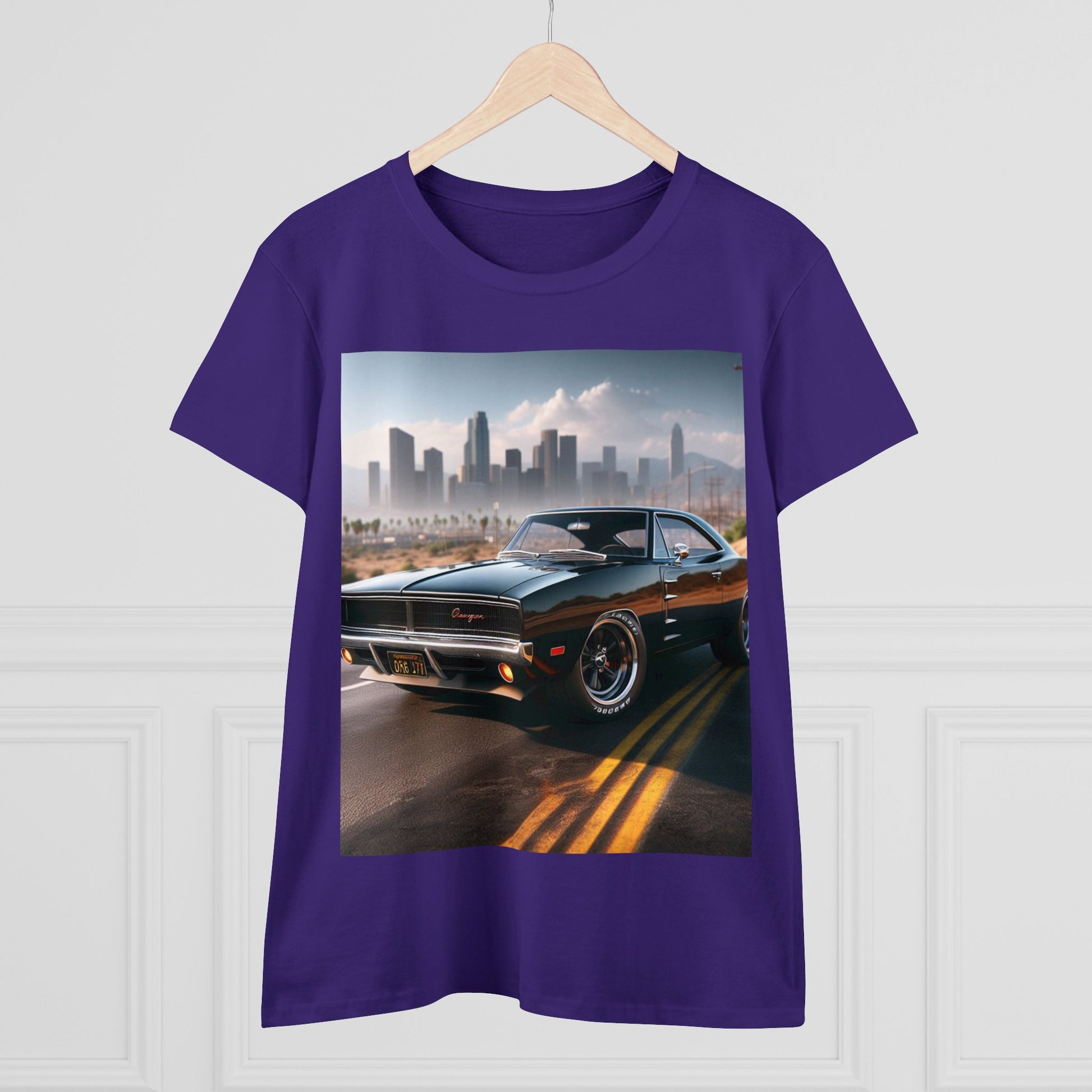 1970 Black Dodge Charge T-Shirt T-Shirt Printify