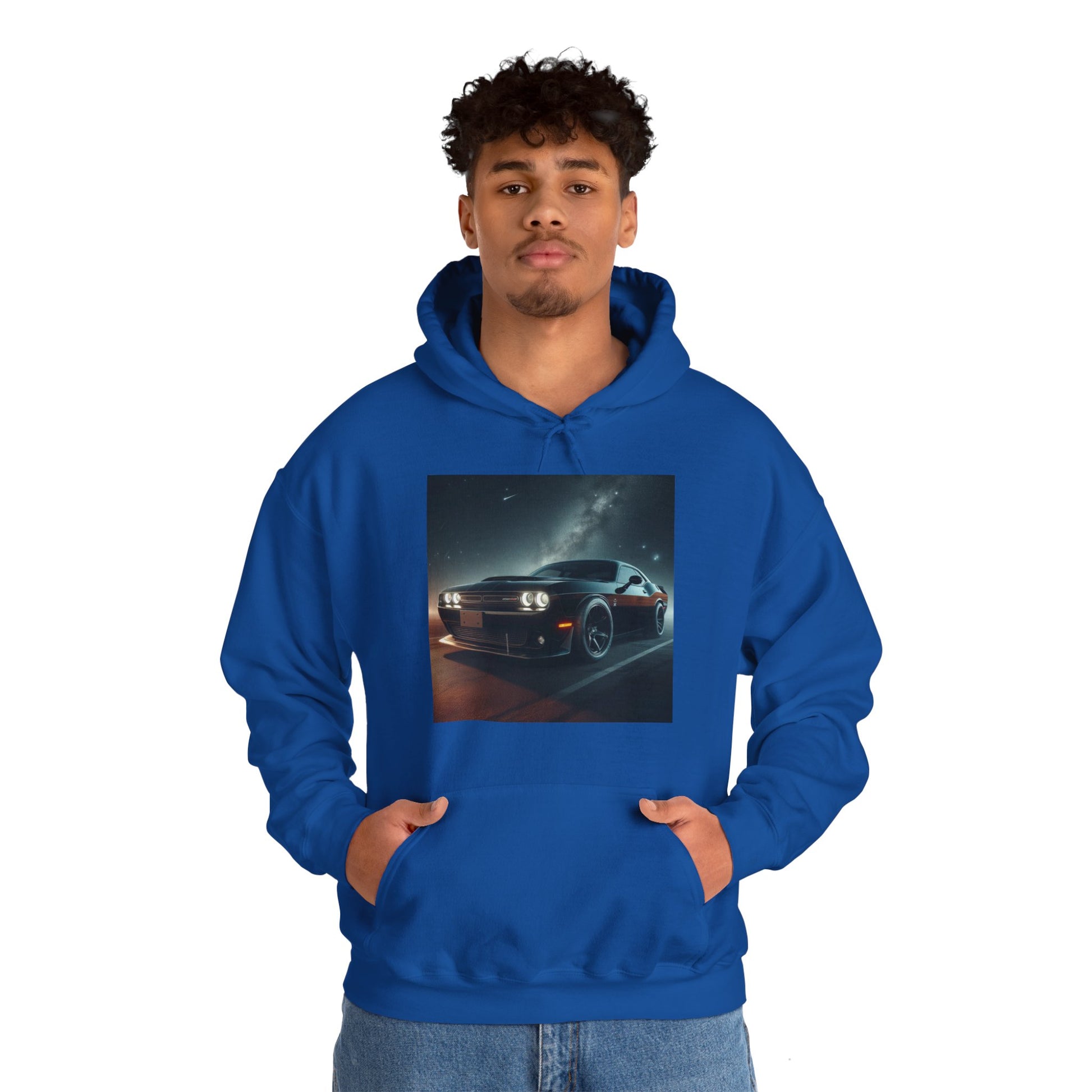 Black Challenger Hoodie Hoodie Printify
