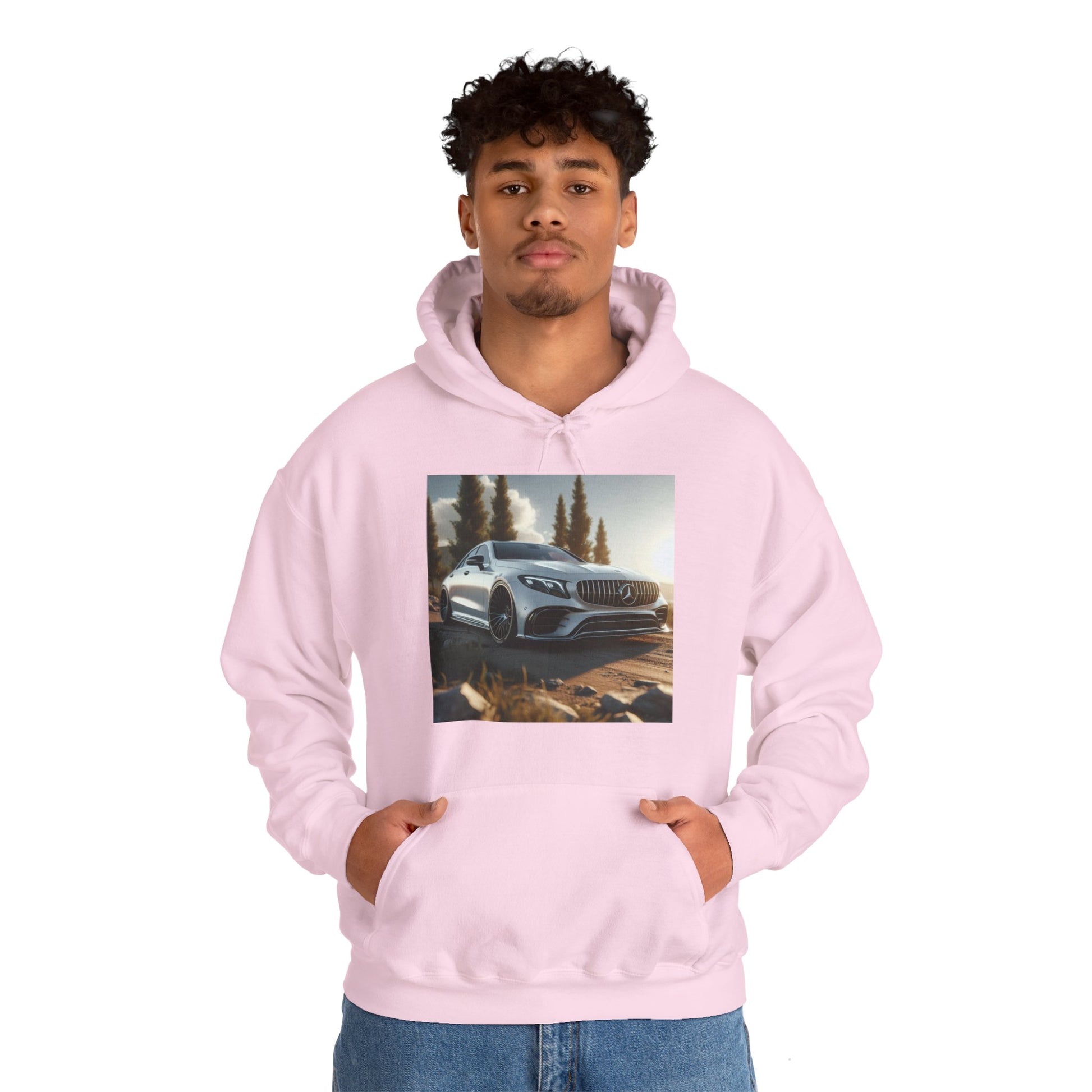 White Mercedes Hoodie Hoodie Printify
