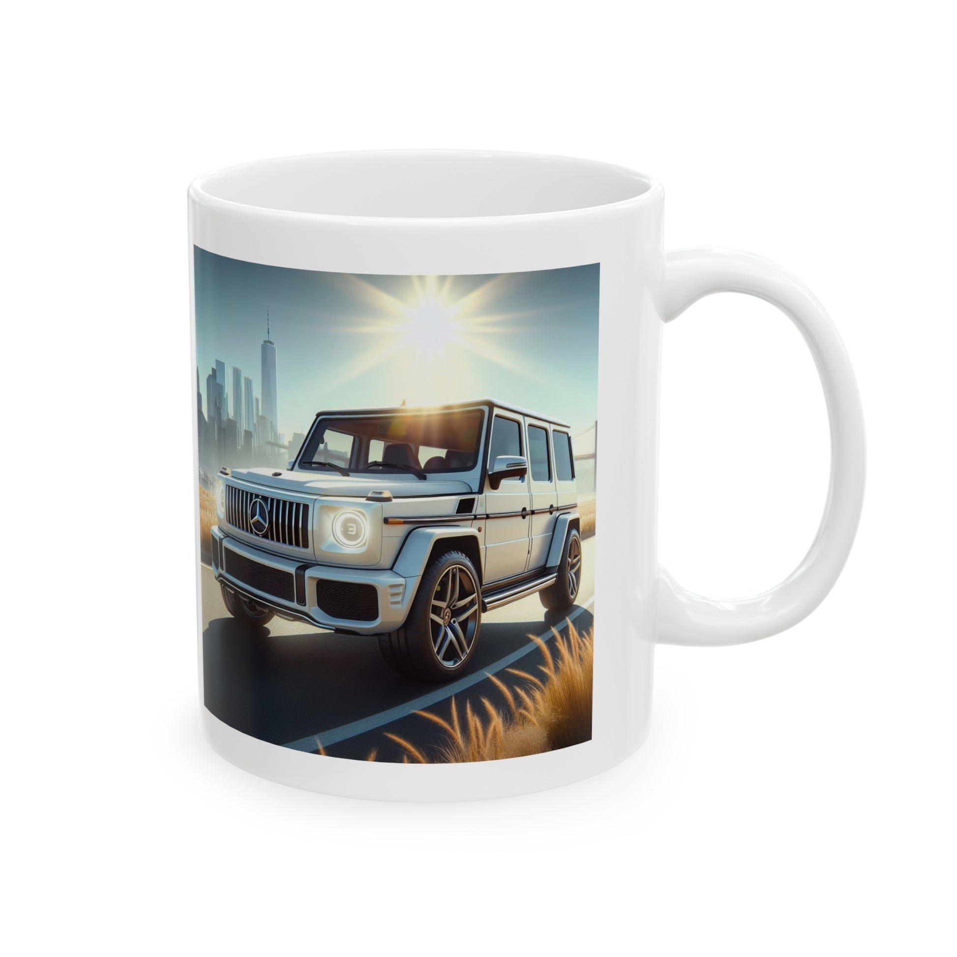 White G-Wagon Mug Mug Printify