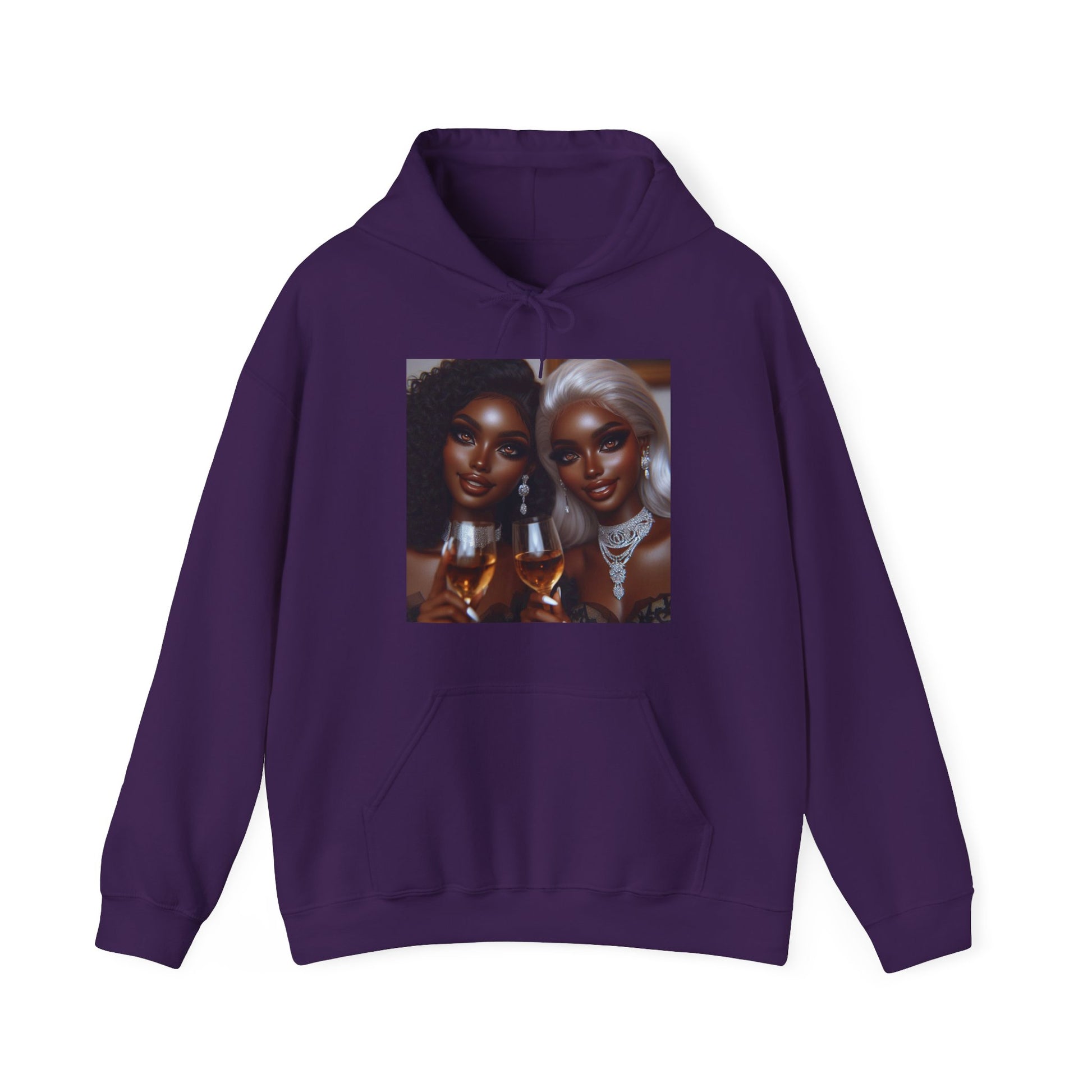 Cheers Hoodie Hoodie Printify Purple S