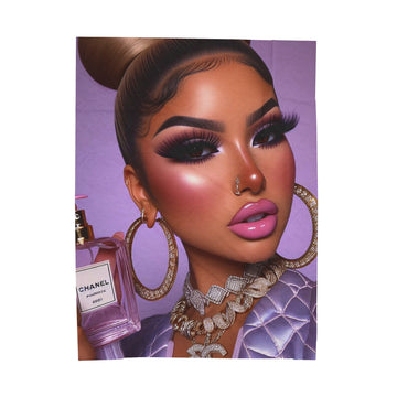 Chanel Please Plush Blanket All Over Prints Printify 60" × 80"