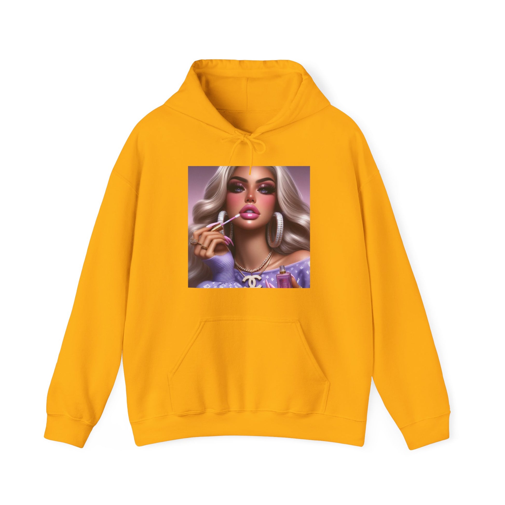 Gloss Up Hoodie Hoodie Printify Gold S