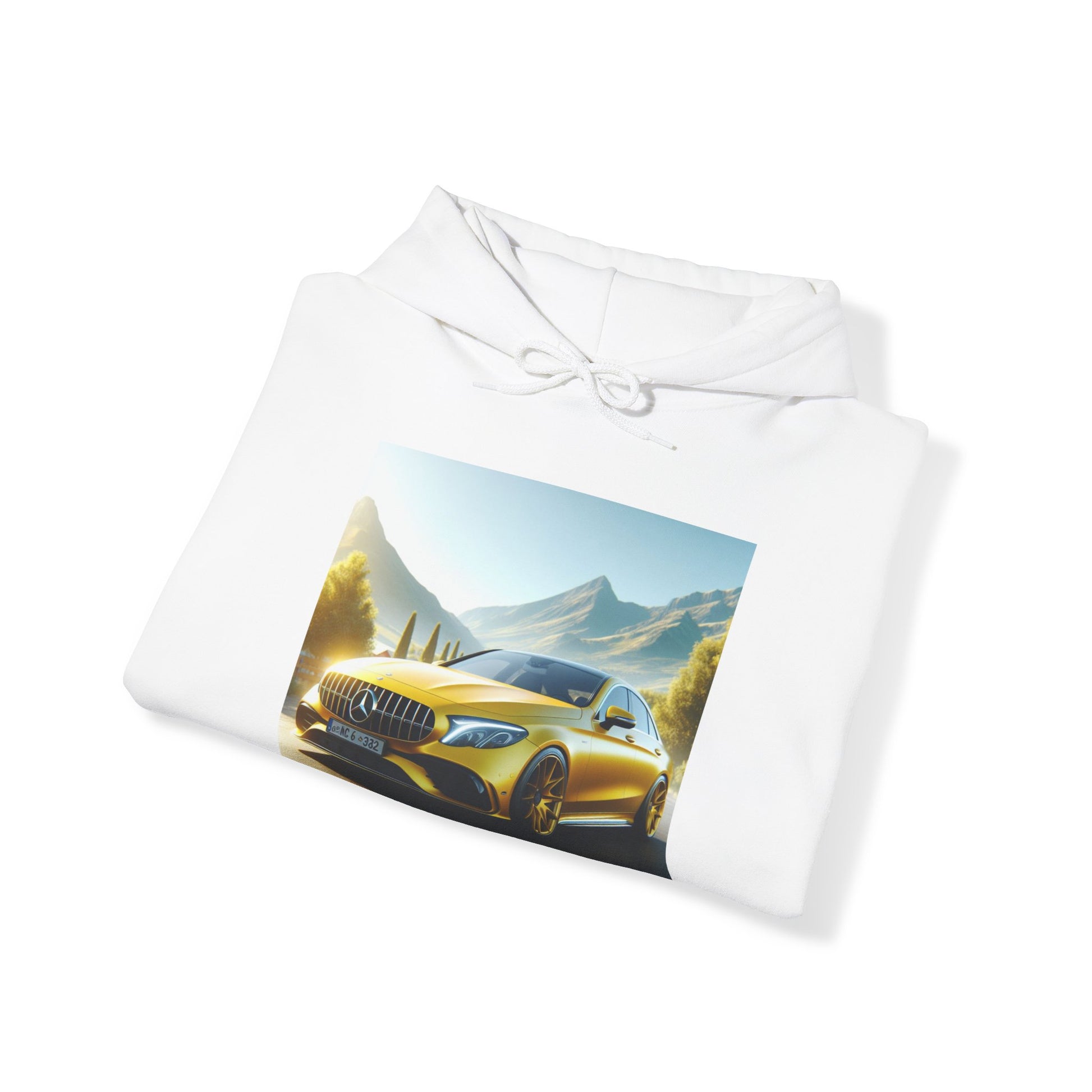 Yellow Mercedes Hoodie Hoodie Printify