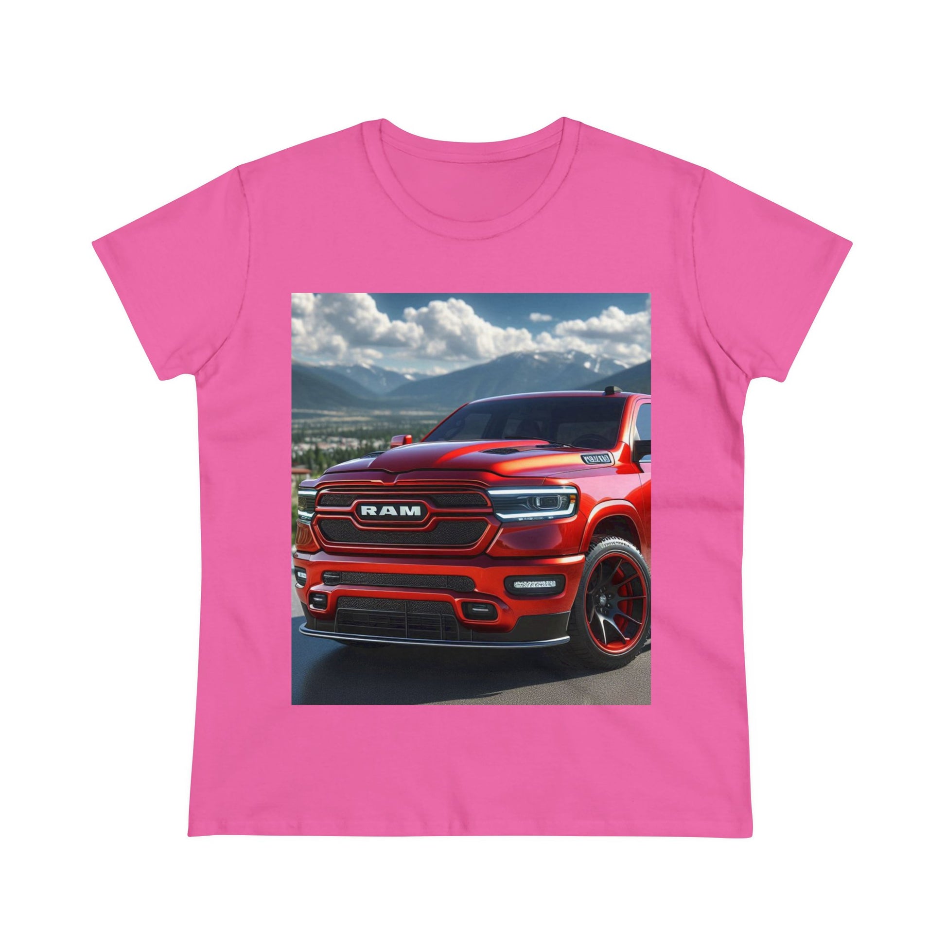 Red Dodge Ram T-Shirrt T-Shirt Printify Azalea S