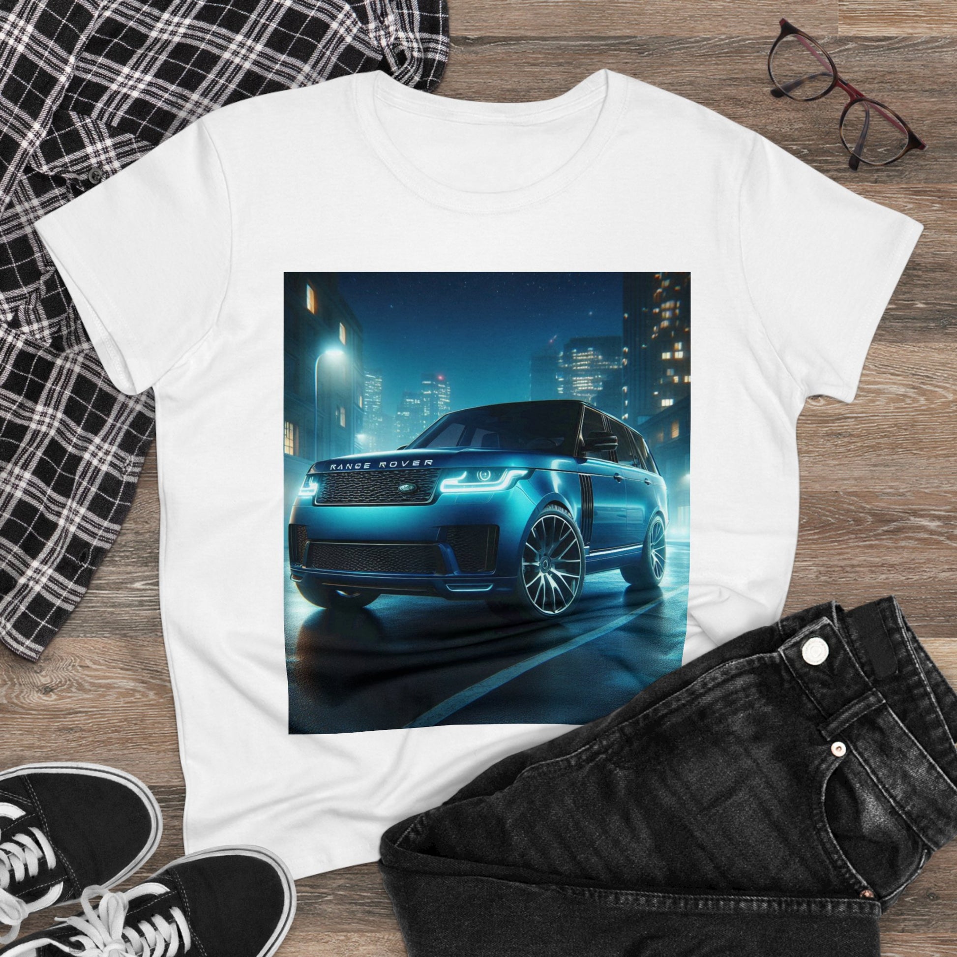 Blue Range Rover T-Shirt T-Shirt Printify
