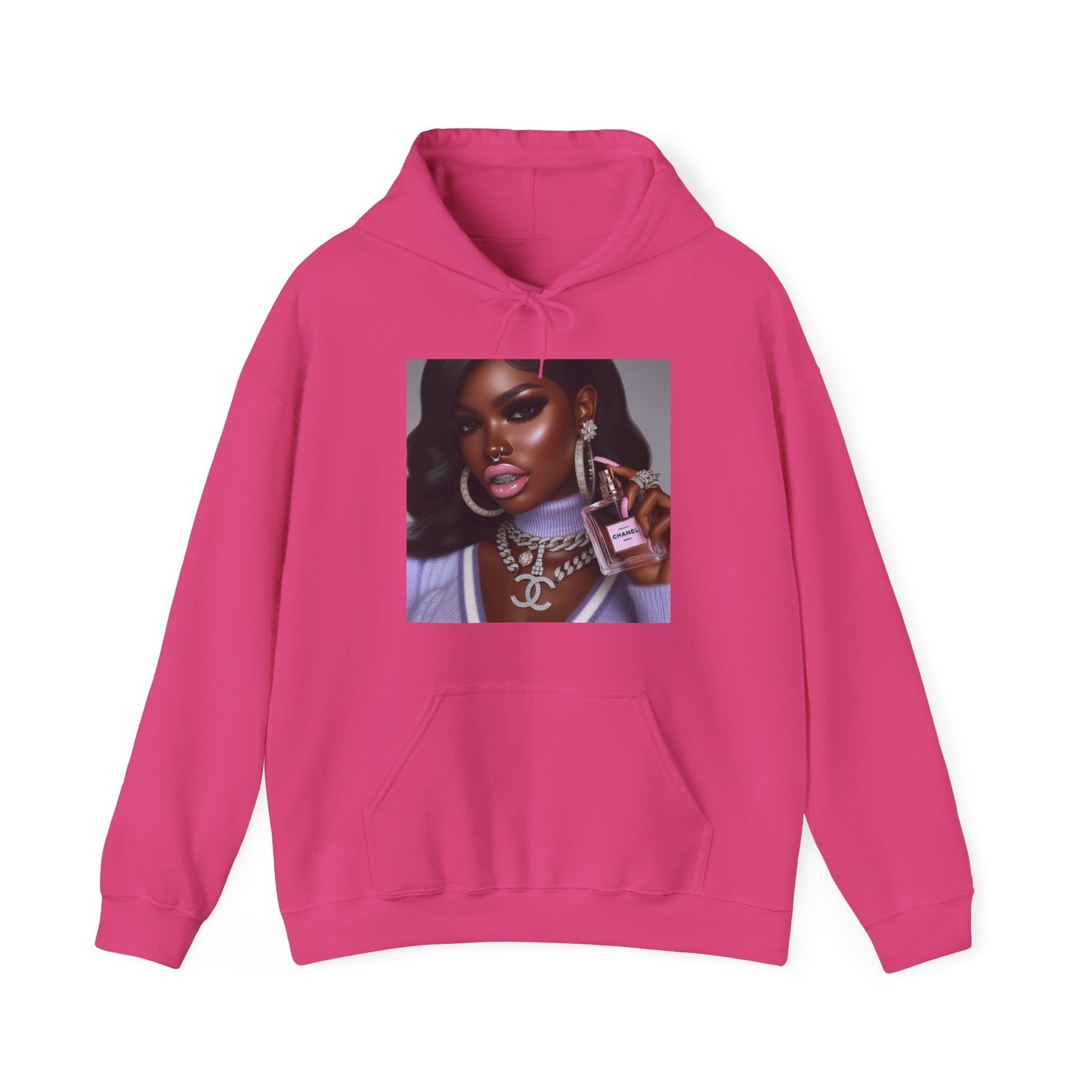 Chanel Please Hoodie Hoodie Printify Heliconia S