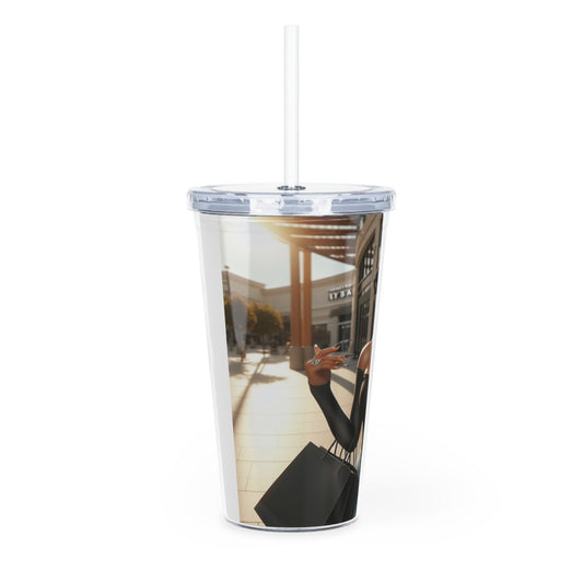 Let's Shop Tumbler with Straw Mug Printify