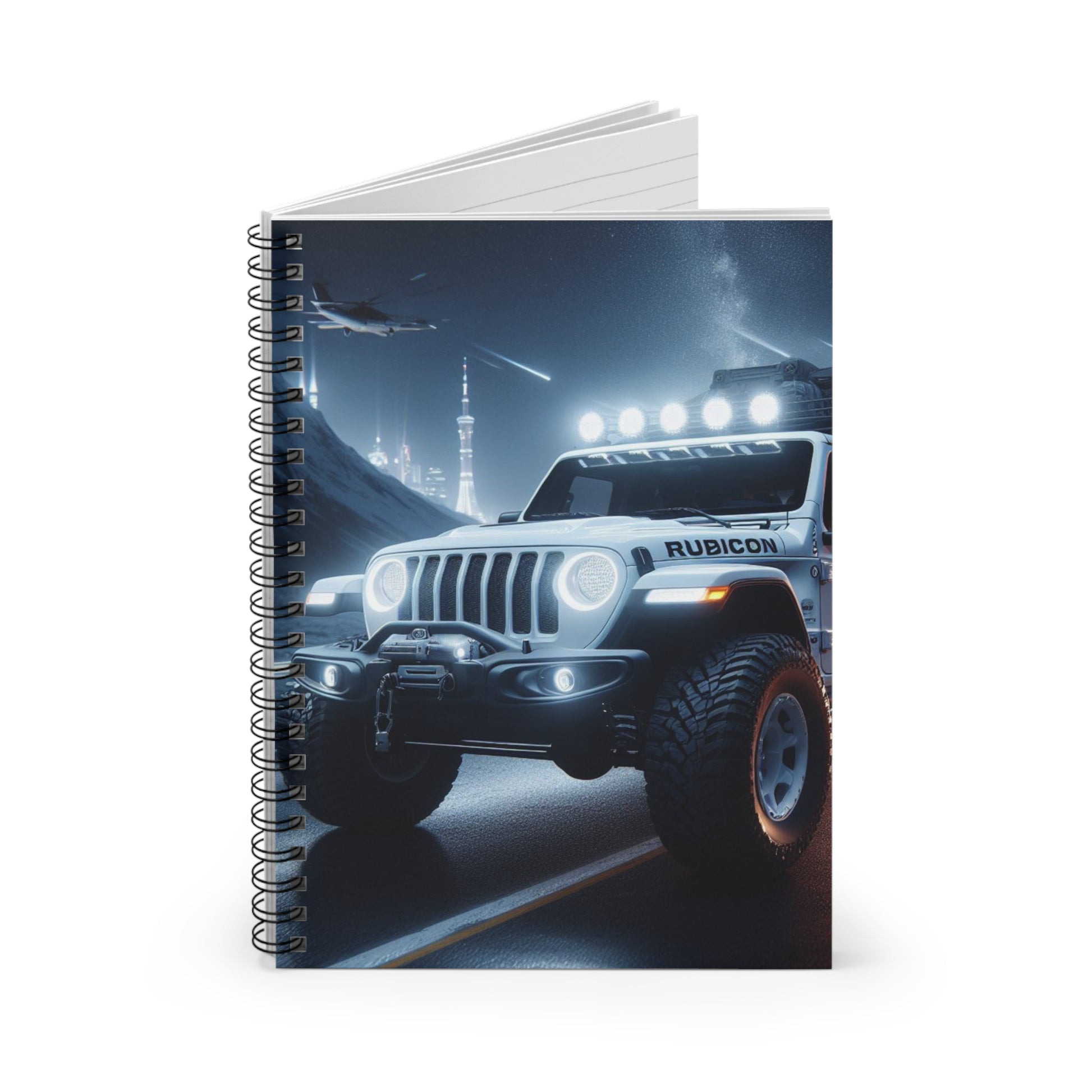 White Rubicon Spiral Notebook Paper products Printify