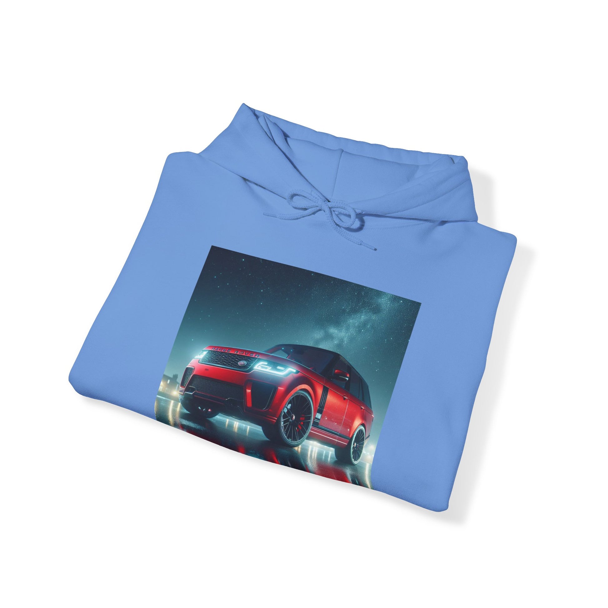 Red Range Rover Hoodie Hoodie Printify