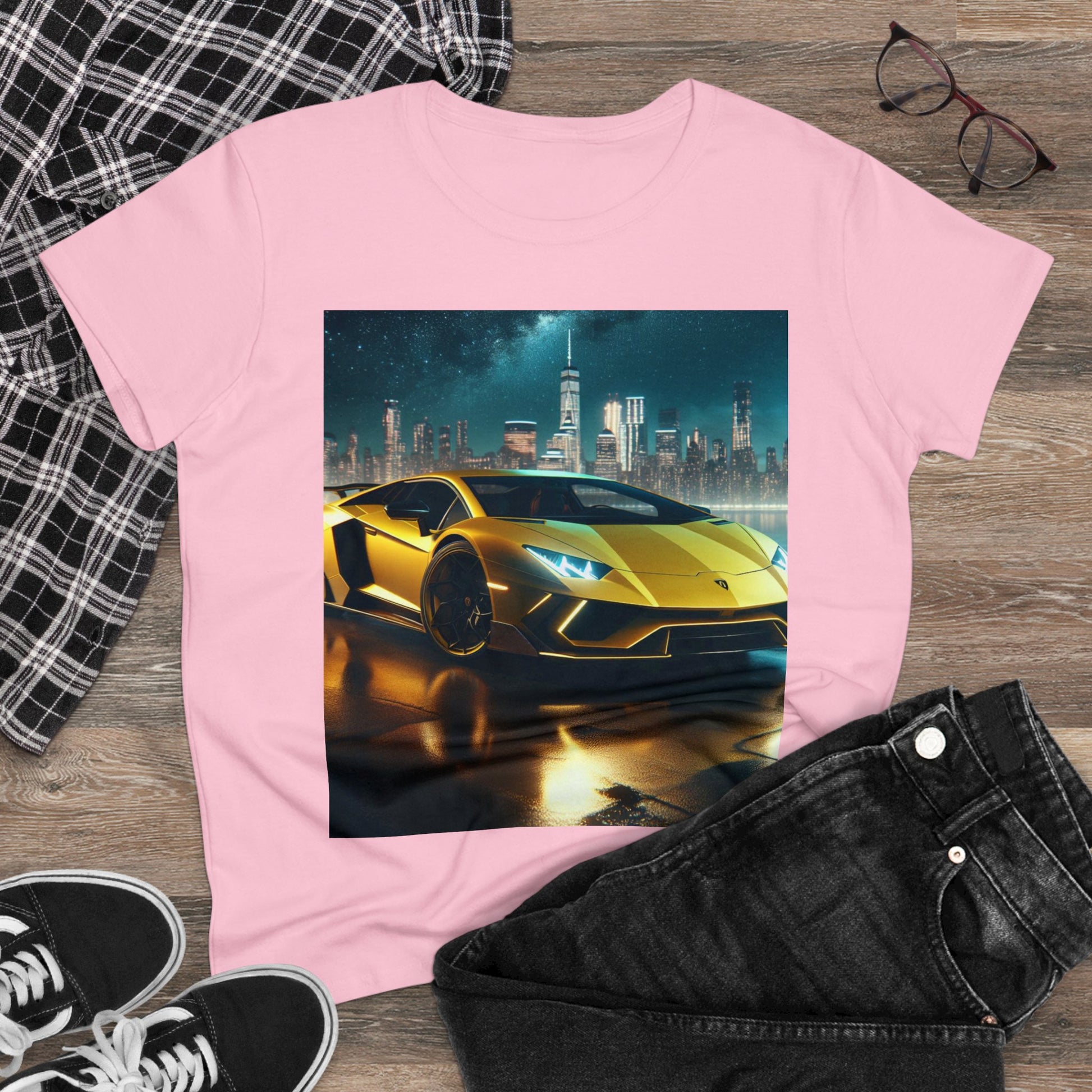 Yellow Lamborghini T-Shirt T-Shirt Printify