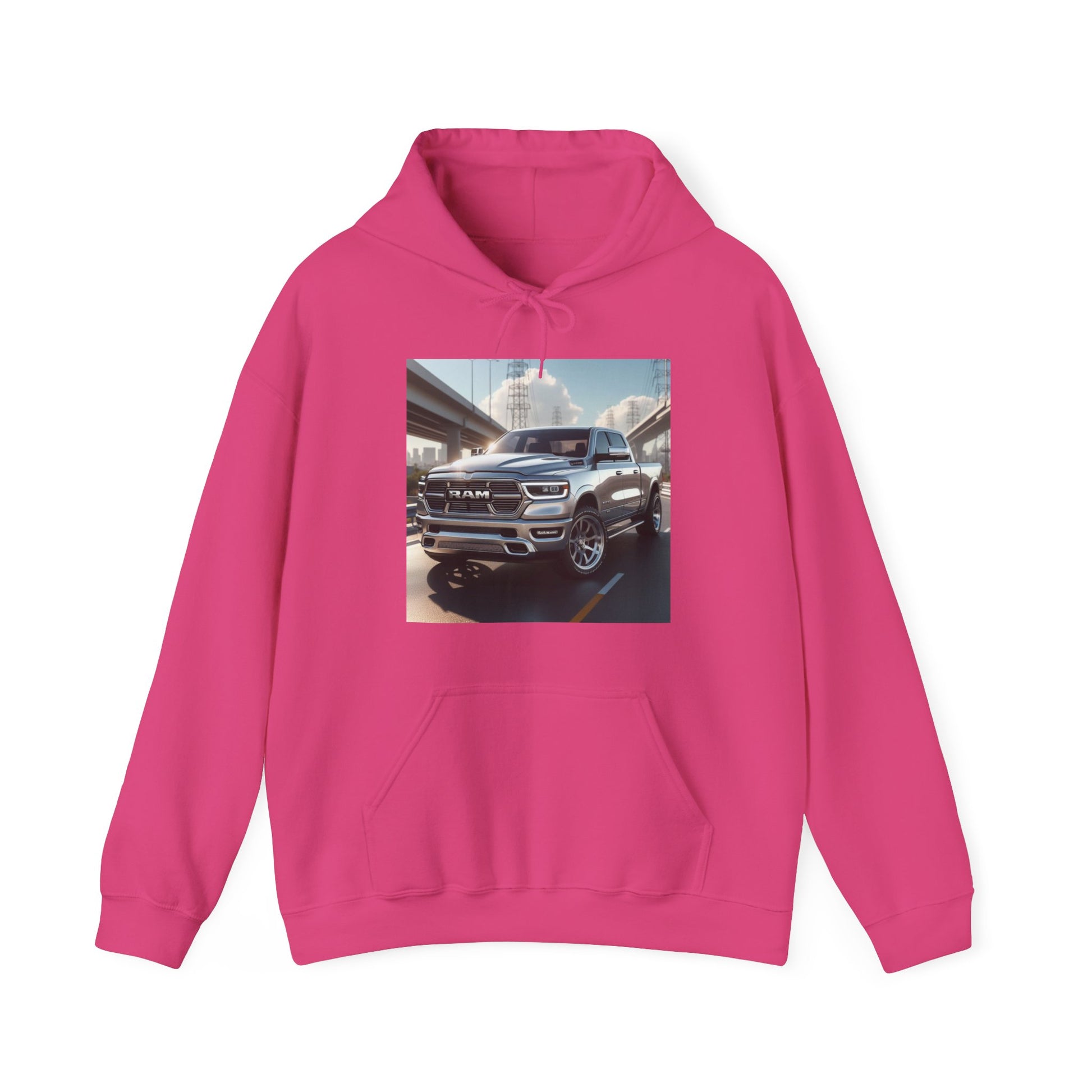 Silver Dodge Ram Hoodie Hoodie Printify Heliconia S