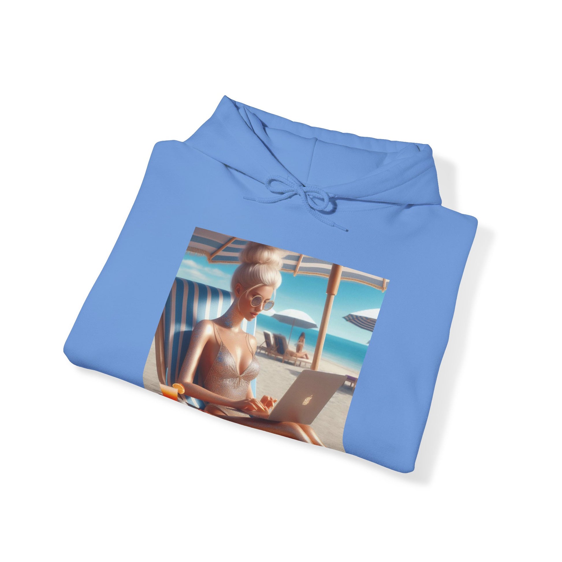 Work Day at the Beach Hoodie Hoodie Printify
