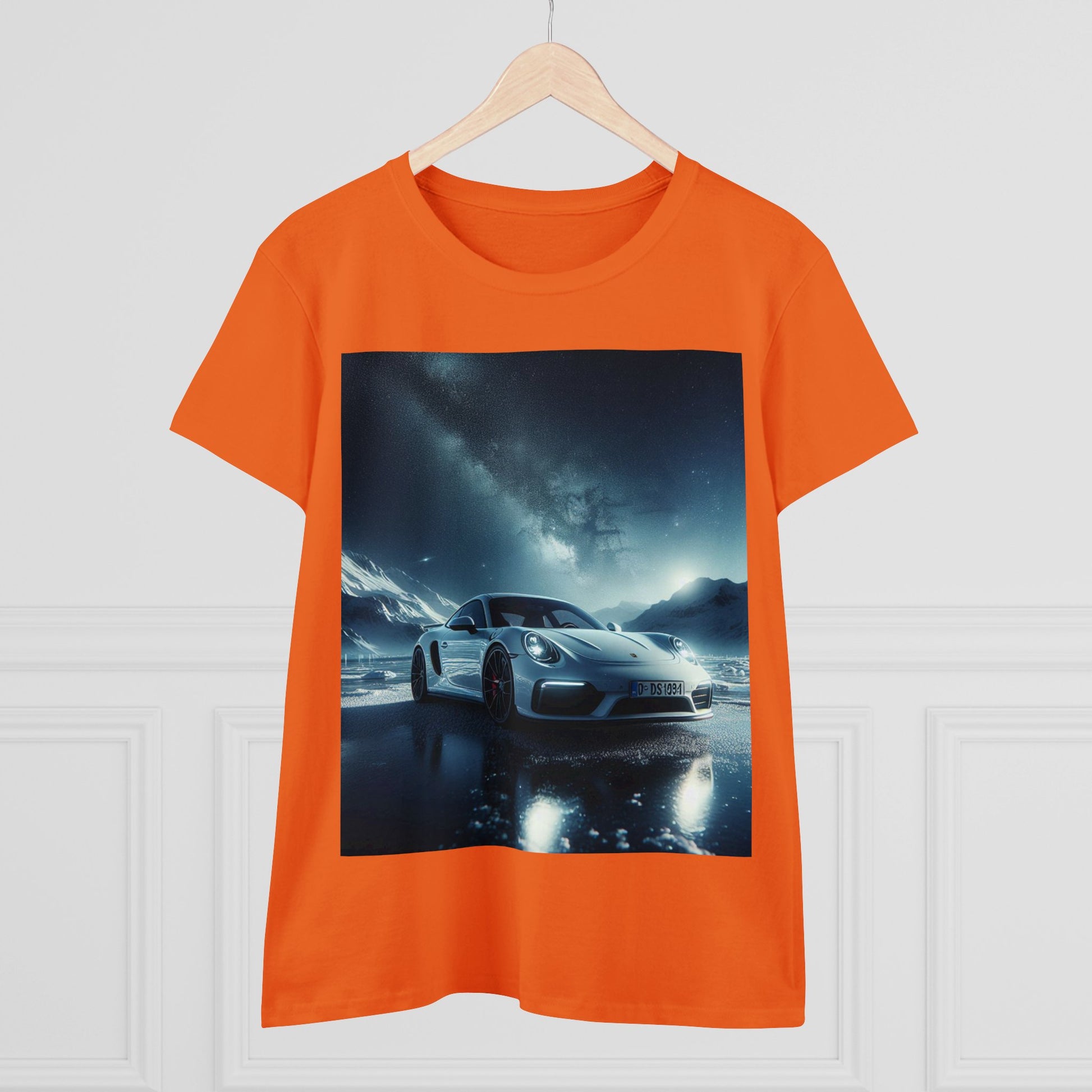 White Porsche T-Shirt T-Shirt Printify